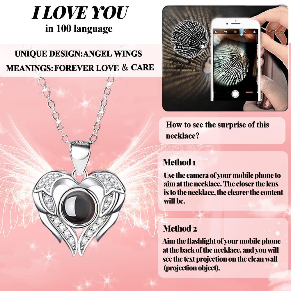 Preserved Real Rose with I Love You Necklace 100 Languages, Gifts for Girlfriend, Women, Mom, Wife, Gifts Idea on Christmas, Valentine's Day, Mother's Day, Birthday, Anniversary, Thanksgiving - Image 4