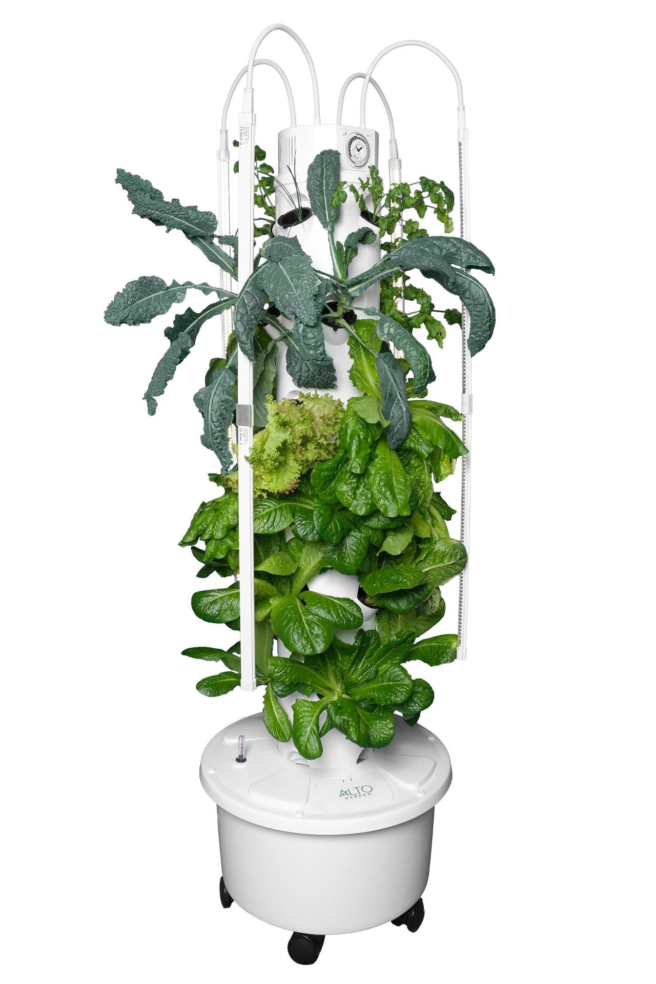 ALTO GARDEN GX Hydroponic Tower | Vertical Planter Tower | Hydroponics Growing System Kit | Food Grade with 24 Net Pots (with LED Grow Lights) - Image 5