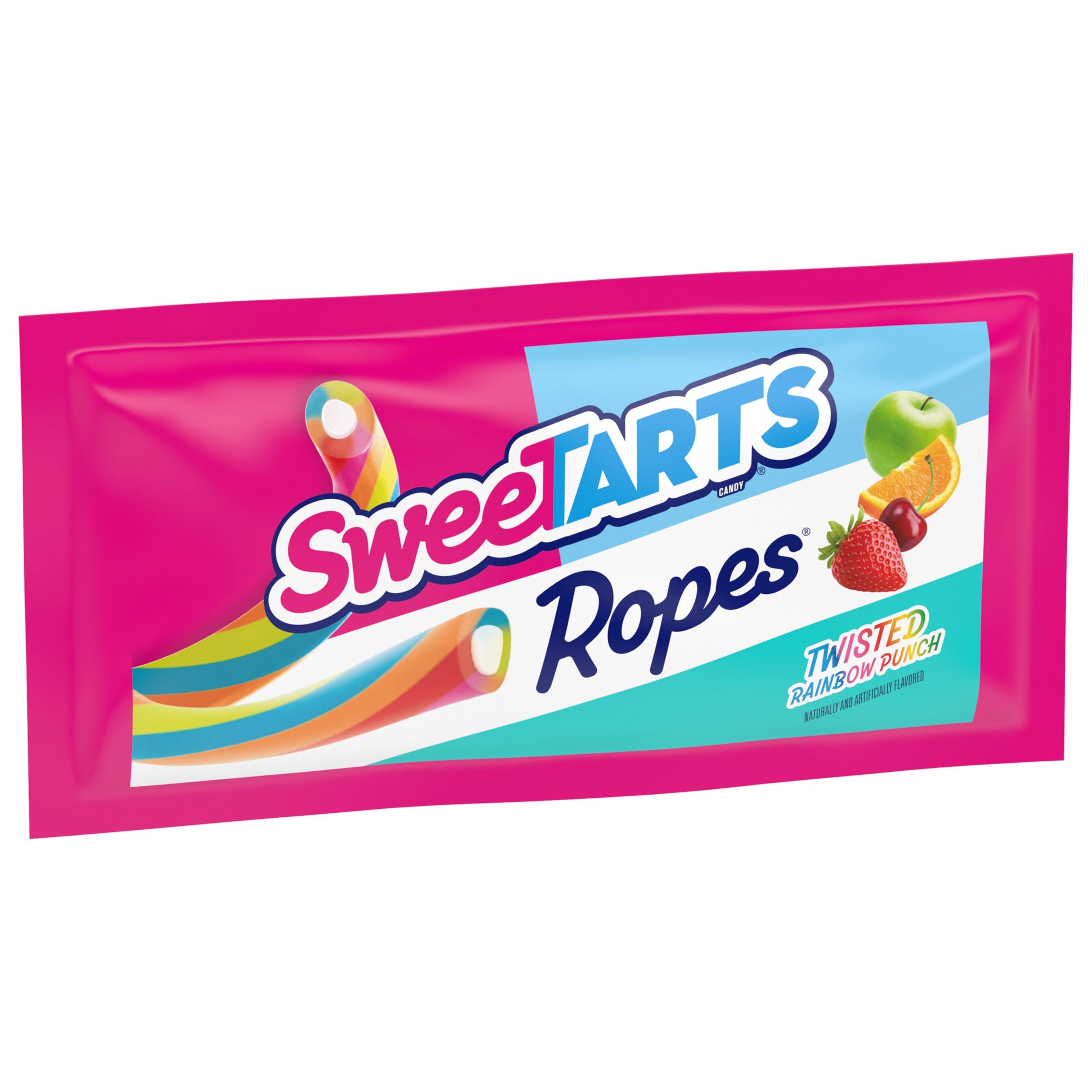 SweeTARTS Ropes Candy, Variety Mix, Cherry Punch, Twisted Rainbow Punch, Tangy Strawberry, Soft and Chewy, 15 oz - Image 6