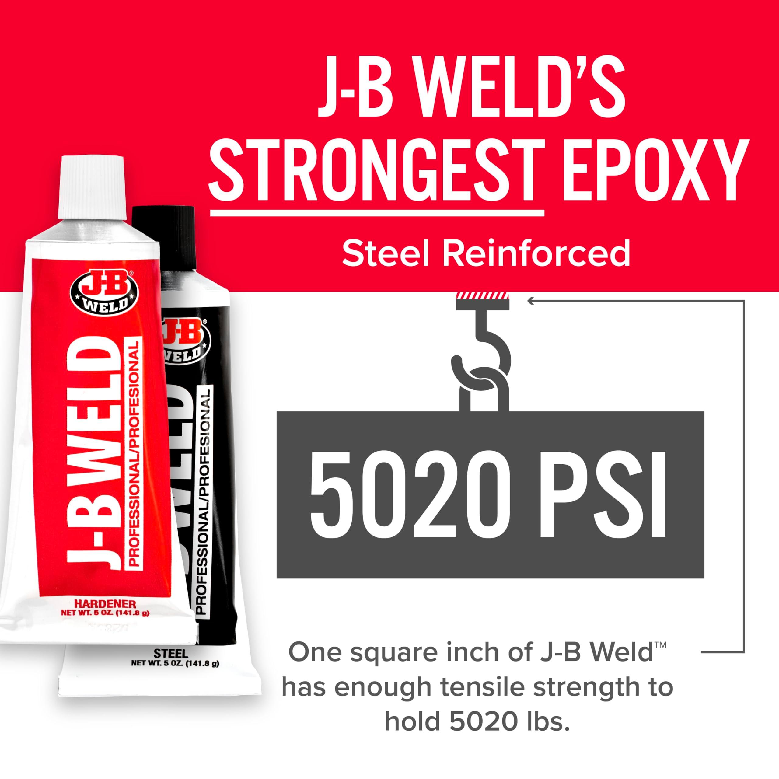 J-B Weld 8281 Professional Size Steel Reinforced Epoxy - Hardener and Steel Pack - 10 oz - Image 2
