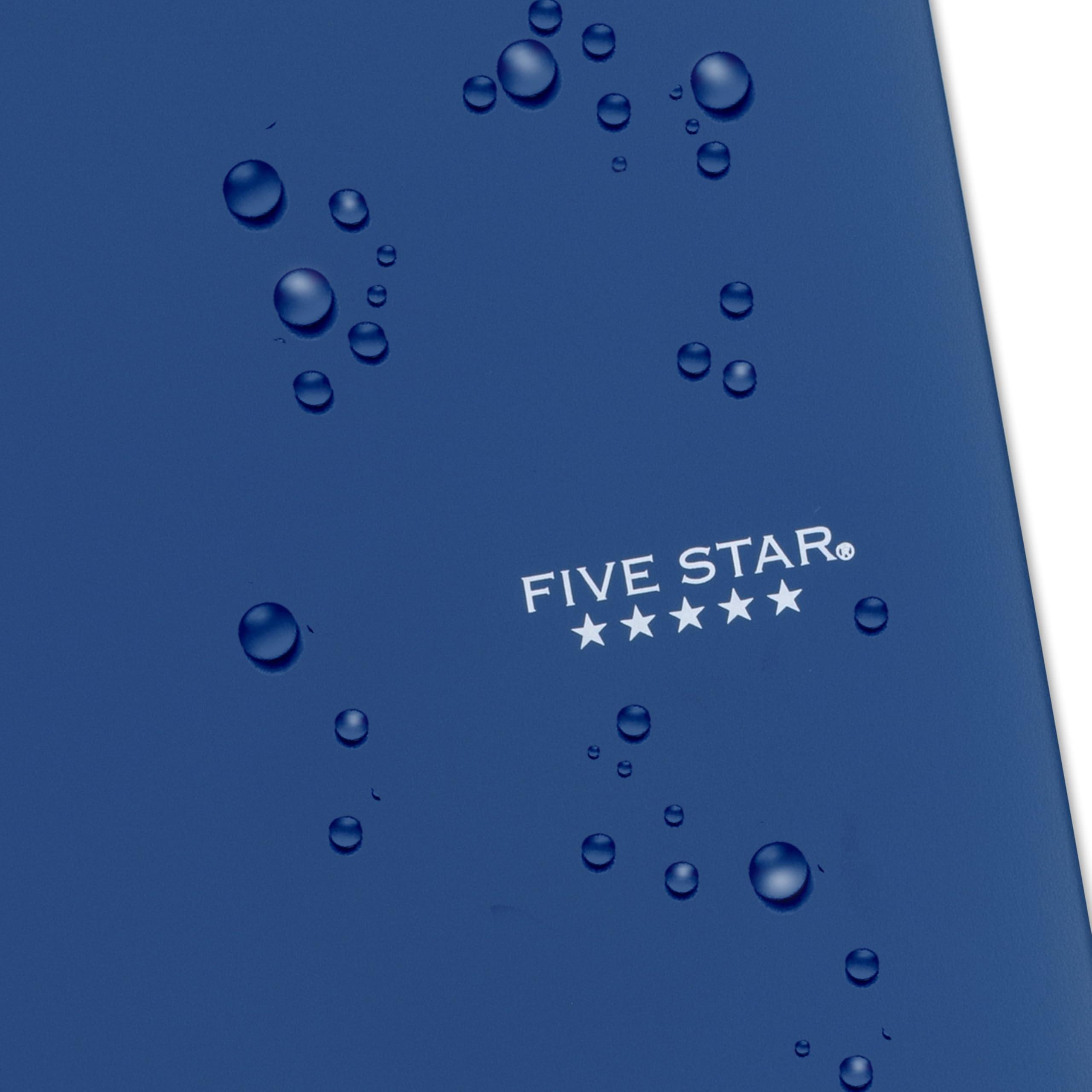 Five Star Spiral Notebook + Study App, 5 Subject, College Ruled Paper, 8-1/2" x 11", 200 Sheets, Fights Ink Bleed, Water Resistant Cover, Pacific Blue (73635) - Image 6