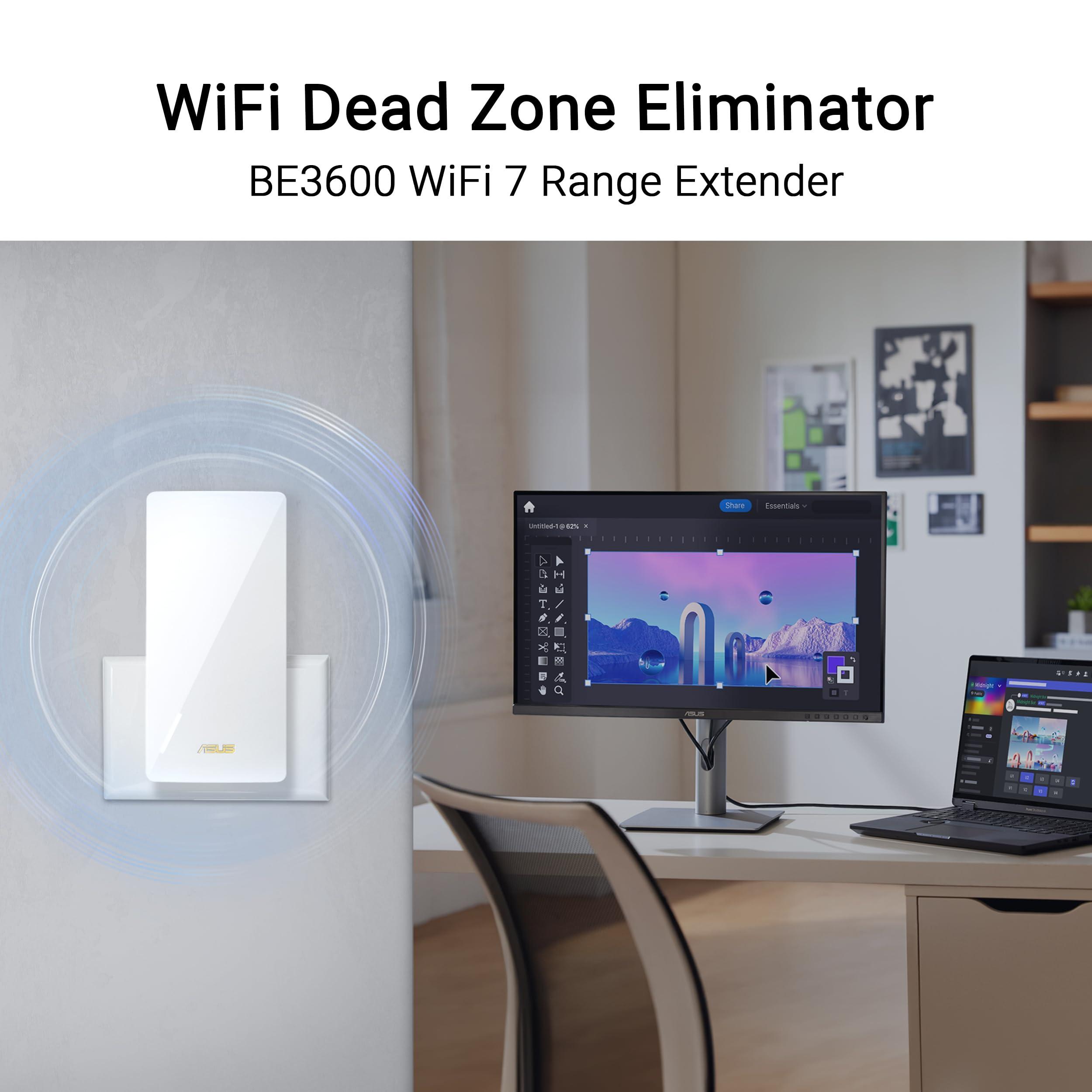 ASUS RP-BE58 BE3600 Dual Band WiFi 7 (802.11be) Range Extender, AiMesh Extender for Seamless mesh WiFi; Works with Any WiFi Router - Image 6