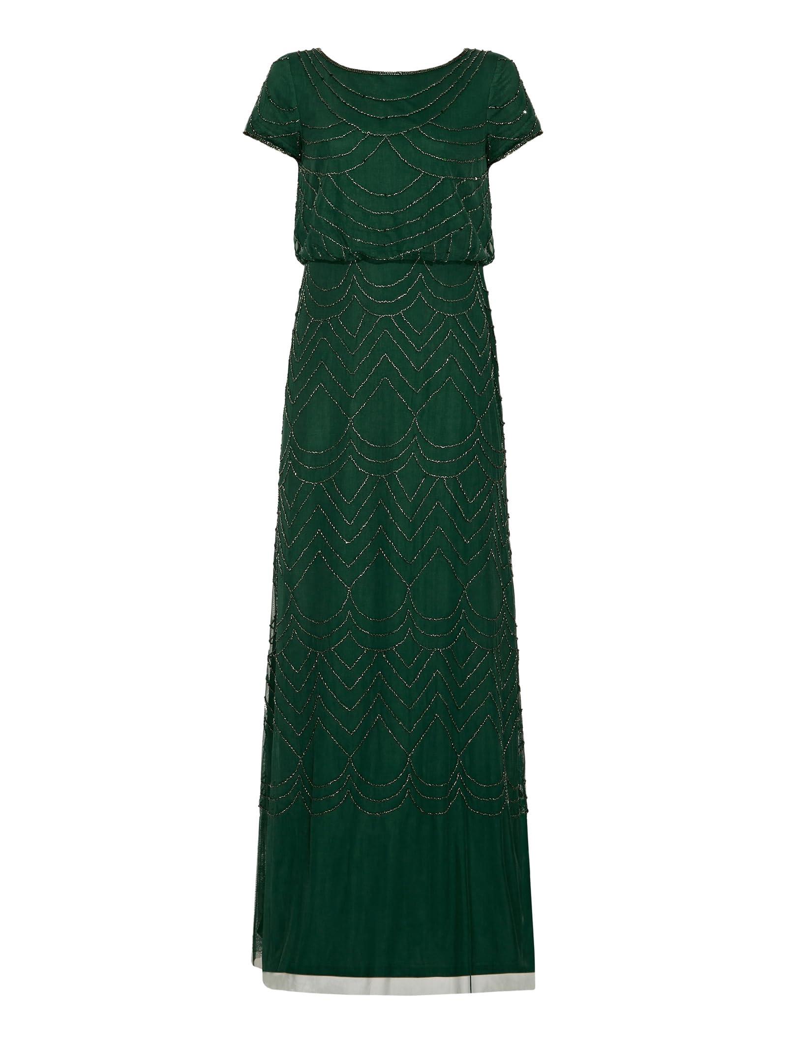 Adrianna Papell Women's Short Sleeve Blouson Beaded Gown - Image 2