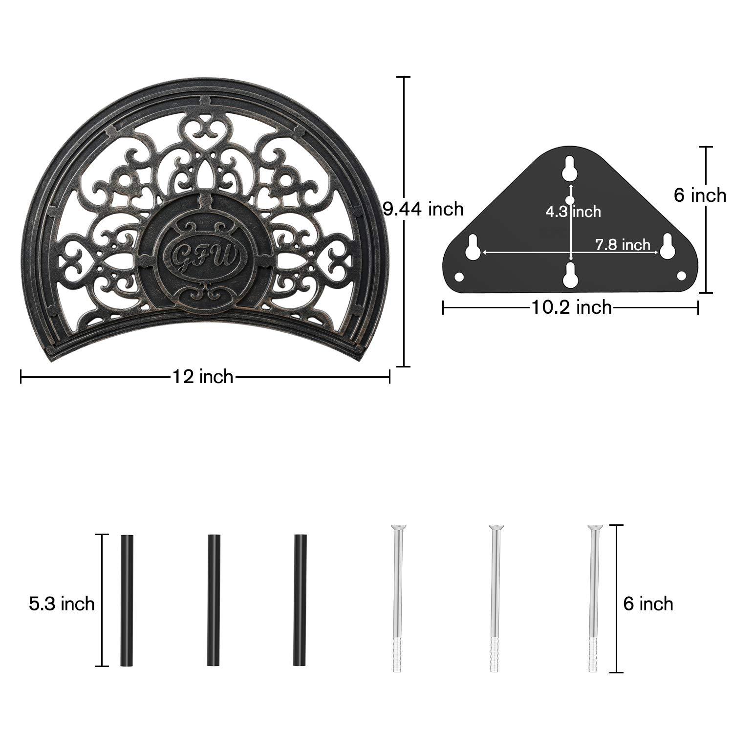 GOFORWILD Garden Hose Holder made of Stainless Cast Aluminum, Decorative Hose Butler Sturdy Water Hose Rack, Durable Wall Hose Hanger, Holds 125-Feet of 5/8-Inch Hose, Hose Reel, 7005 - Image 3