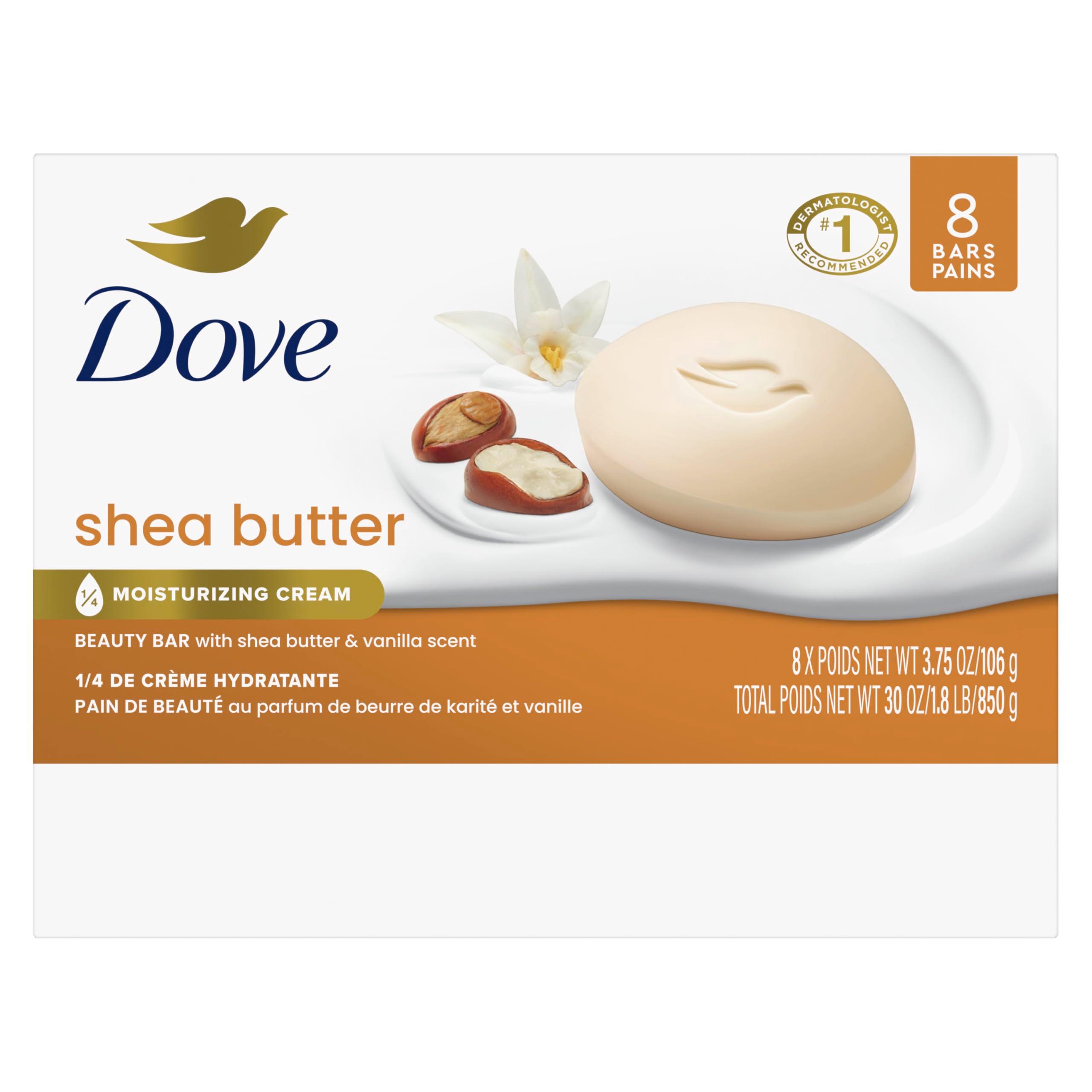 Dove Beauty Bar Soap Shea Butter, 8 Count - Image 2