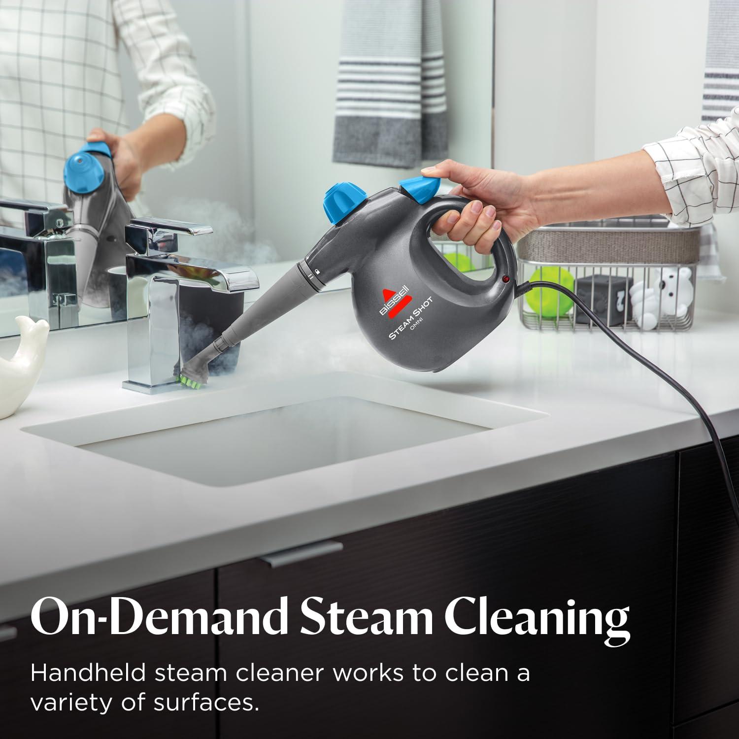 BISSELL® Steam Shot™ Omni handheld portable steam cleaner for tile, grout, windows, bathrooms, kitchens, includes 7 tools - Image 2