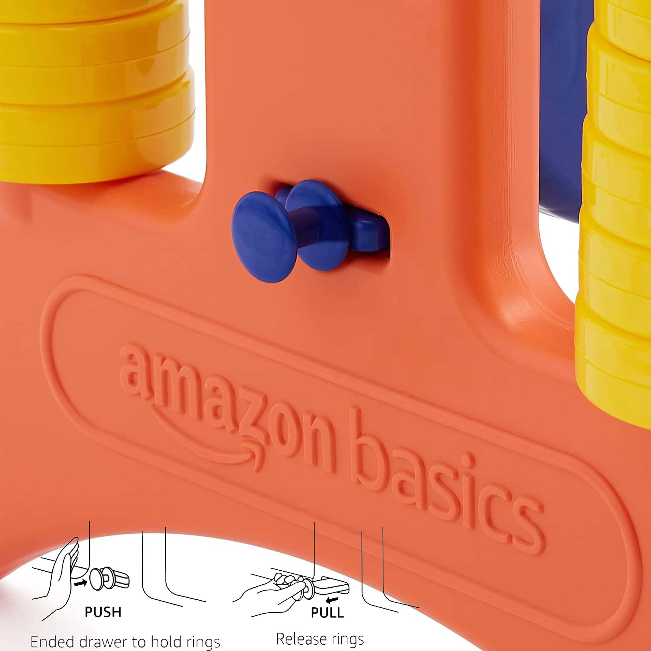 Amazon Basics Junior BPA-Free 4-to-Score Giant Premium Plastic Games Set, 4 in A Row for Kids and Adults with Carrying Bag, Great For Gifting, Variety of Colors, Blue, Yellow, Red, Green, Large - Image 4