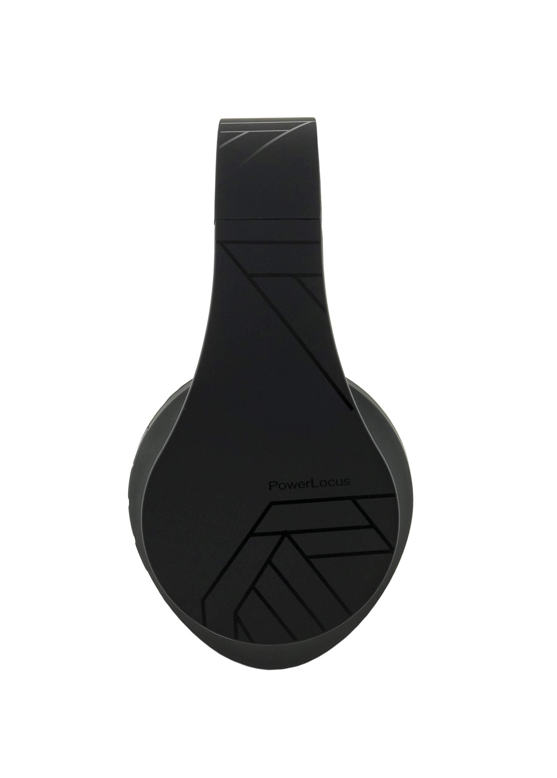 PowerLocus Bluetooth Over-Ear Headphones, Wireless Stereo Foldable Headphones Wireless and Wired Headsets with Built-in Mic, Micro SD/TF, FM for iPhone/Samsung/iPad/PC (Black) - Image 9