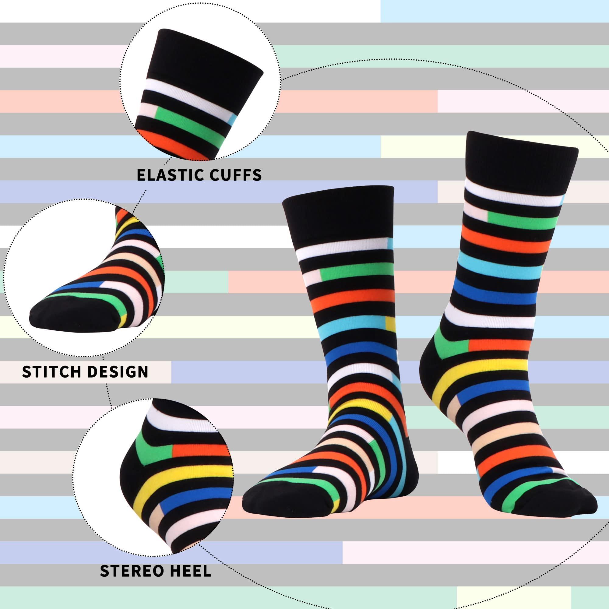 WeciBor Women's Colorful Novelty Funny Pattern Combed Cotton Crew Socks 12 Pairs - Image 5