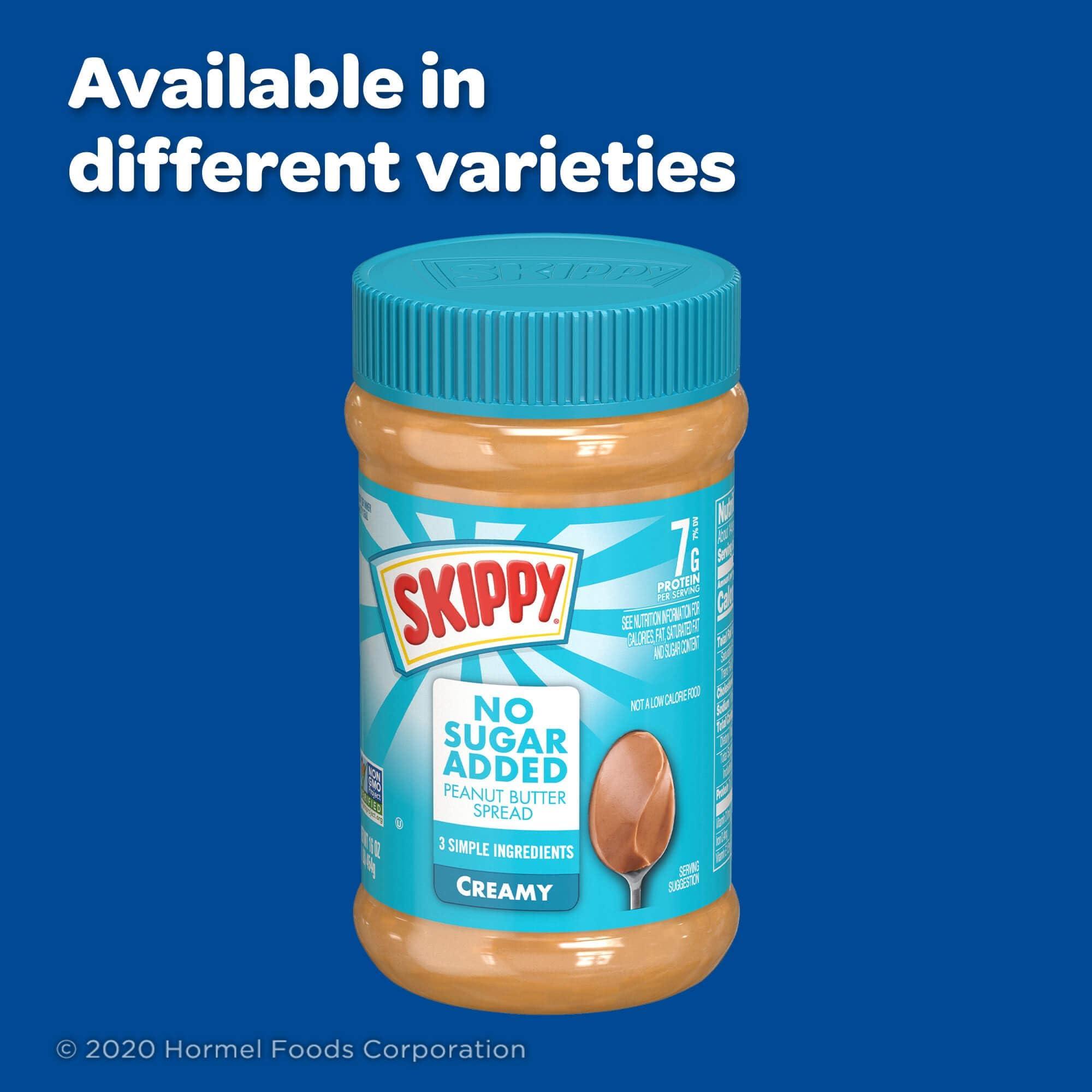 SKIPPY No Sugar Added Chunky Peanut Butter Spread, 16 oz Jars (Pack of 12) – 3 Ingredients, 7g Protein per Serving, Gluten-Free - Image 9