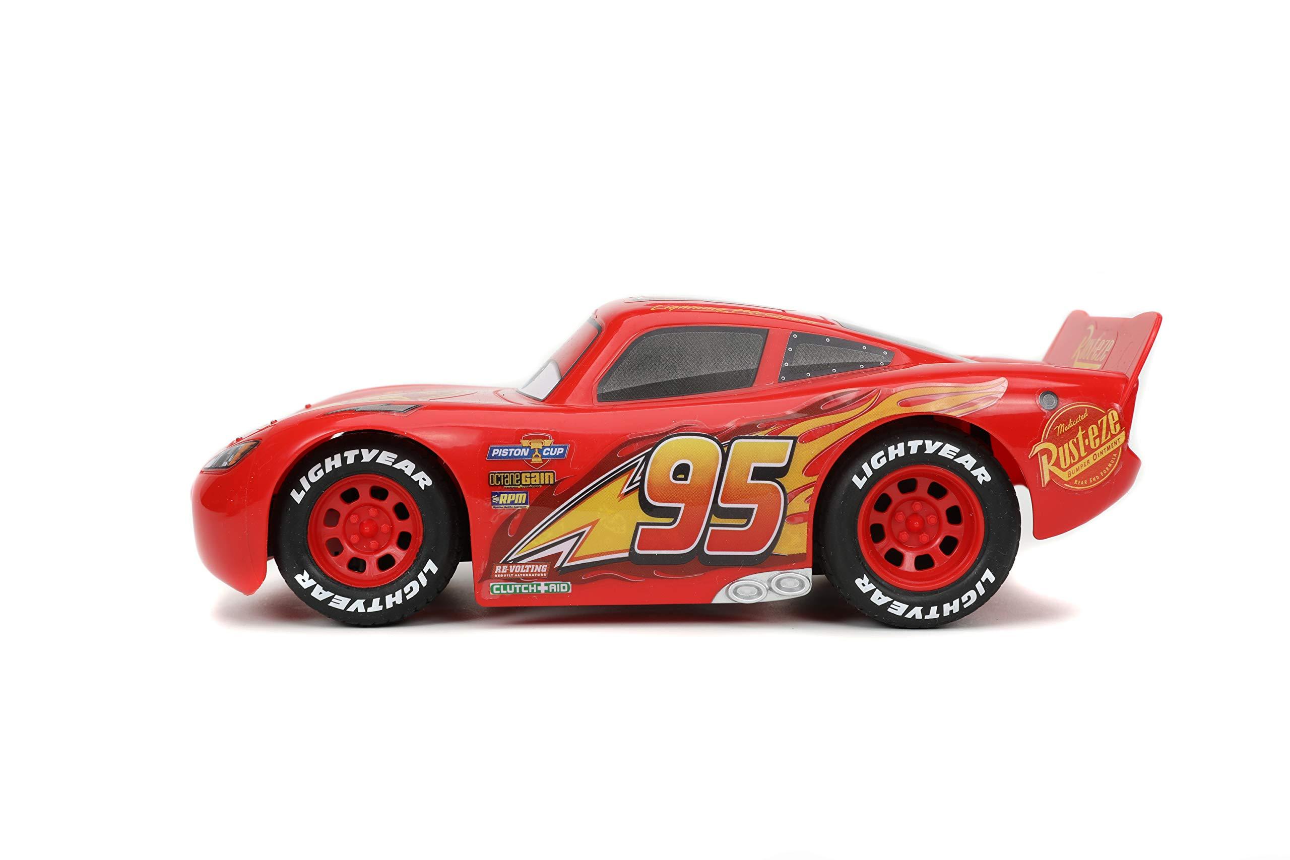 Jada Toys Pixar Cars 1:24 Lightning McQueen RC Remote Control Car 2.4 GHz Red Toys for Kids - Image 5