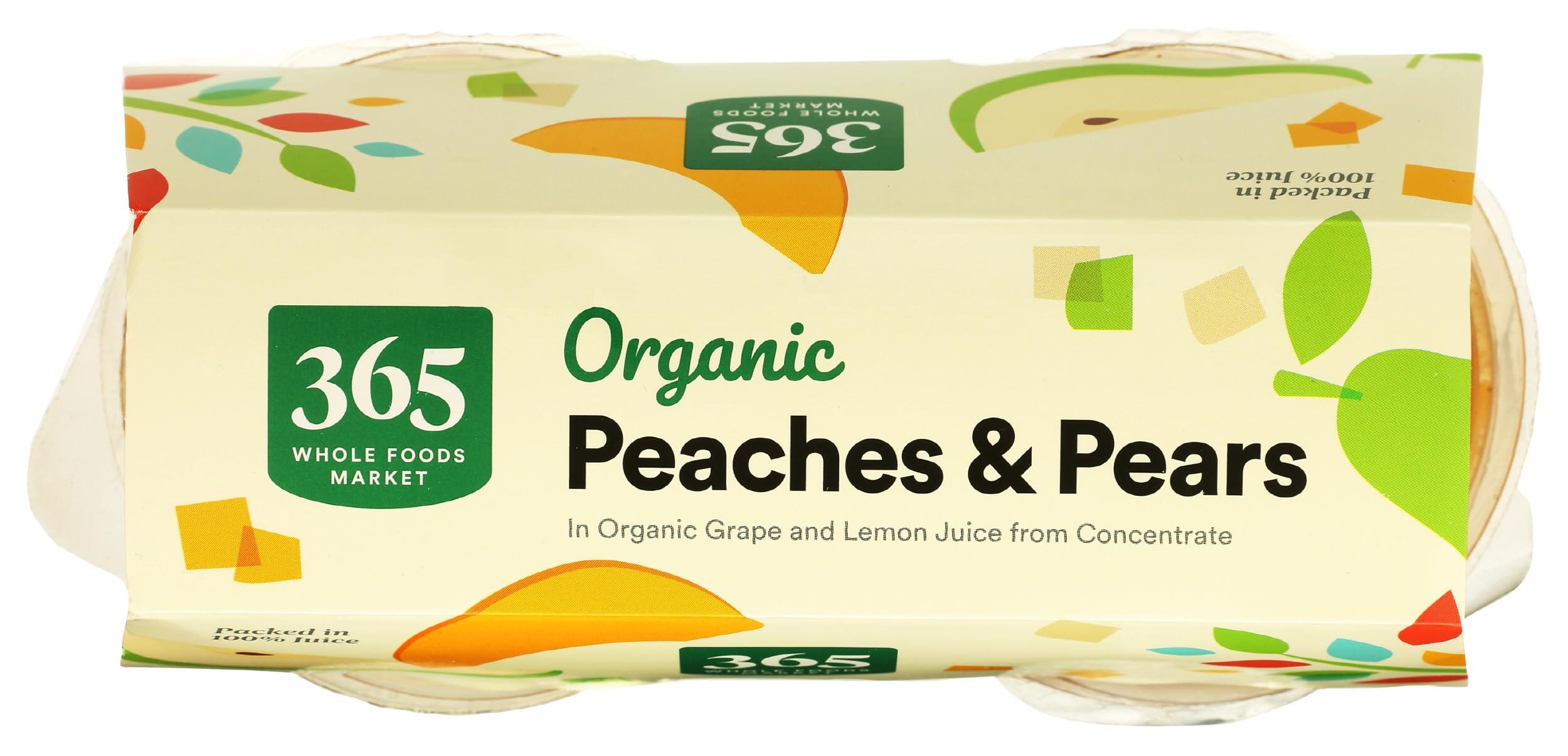 365 by Whole Foods Market, Organic Peaches & Pears Snack Cups, 4 Count - Image 4