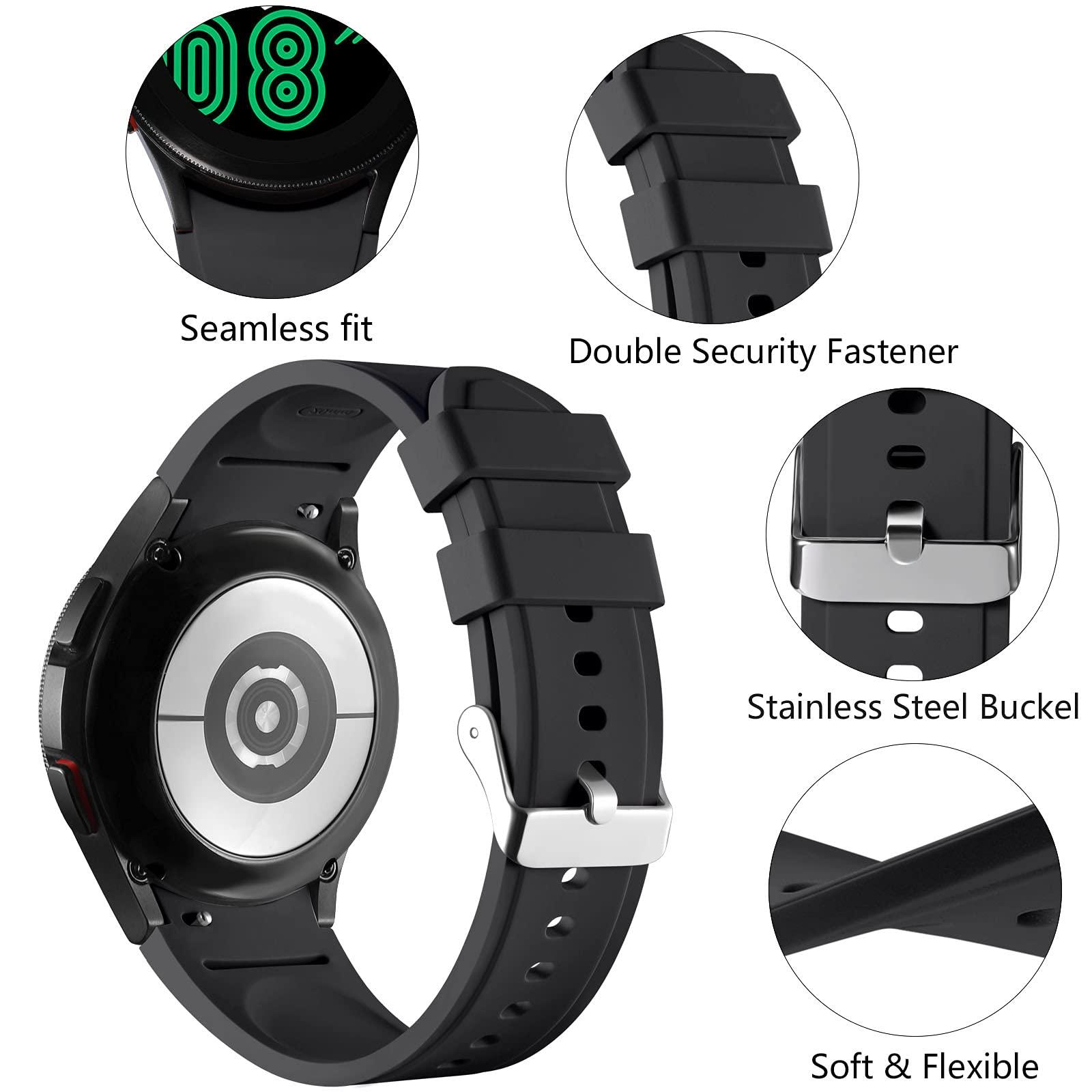 Lerobo No Gap Band Compatible With Samsung Galaxy Watch 7 5 4 6 (44mm 40mm), Watch 5 Pro (45mm), 4 Classic (46mm 42mm) - 20mm Quick Release Sport Replacement for Women Men - Image 2