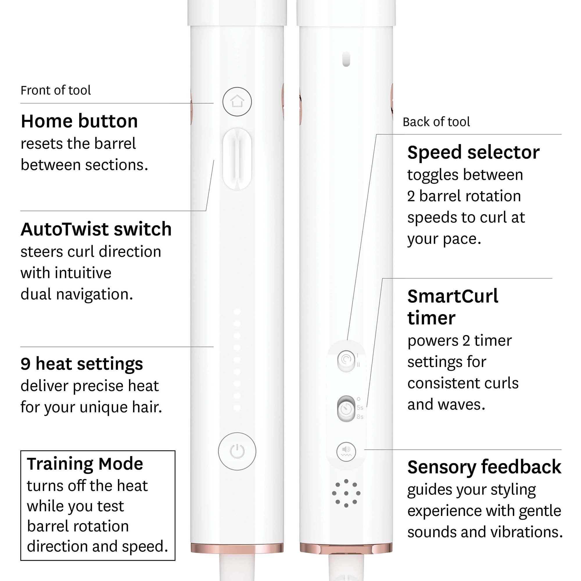 T3 CurlWrap Automatic Rotating Curling Iron with Longer Barrel, 2 Timer Settings, 9 Heat Settings, Auto-Rotating Ceramic Barrel and Ion Generator for Fast, Easy Curls and Waves on All Hair Types - Image 7
