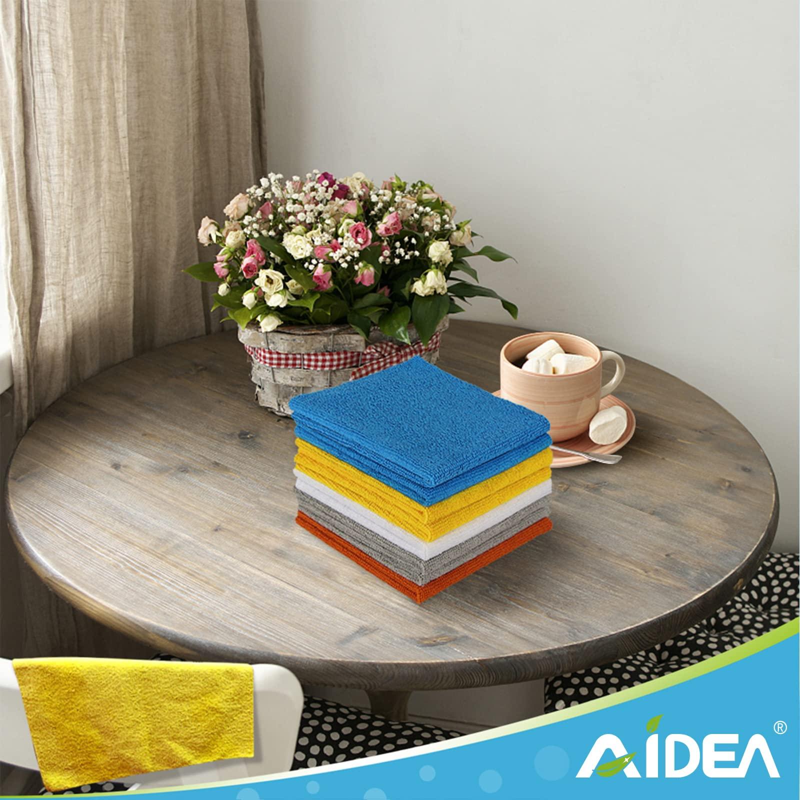 AIDEA Microfiber Cleaning Cloth, 100PK, Soft Absorbent Rags, Microfiber Towels for Cars, Kitchen Towels, Dusting Cloth for Home, Window, Cleaning Supplies, 12"×12" - Image 7