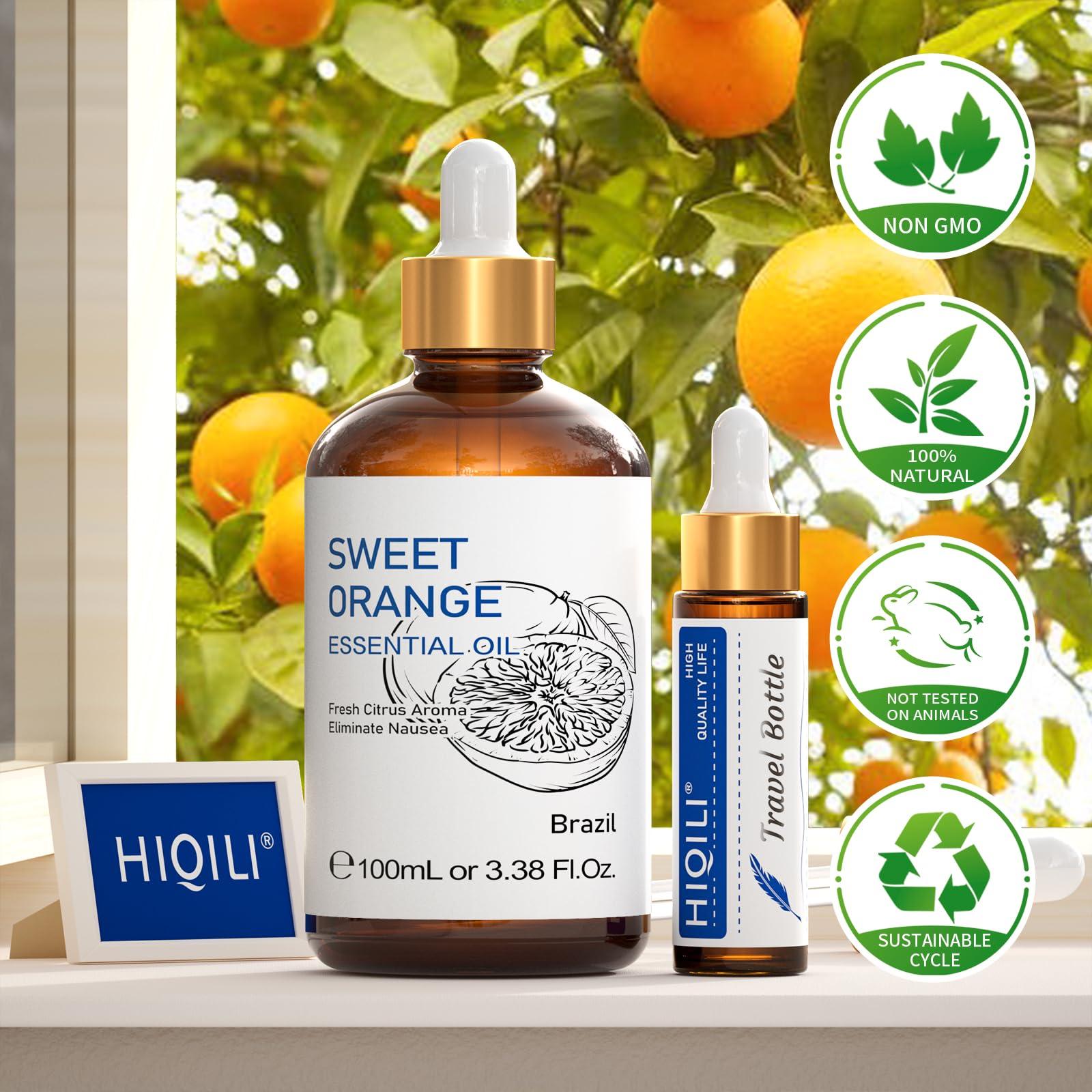 HIQILI 100ML Orange Essential Oil for Air Freshener, DIY Soap, Skin Care, Can be Added to Diffusers, Dryer Balls, Lotions for Use - 3.38 Fl Oz - Image 8
