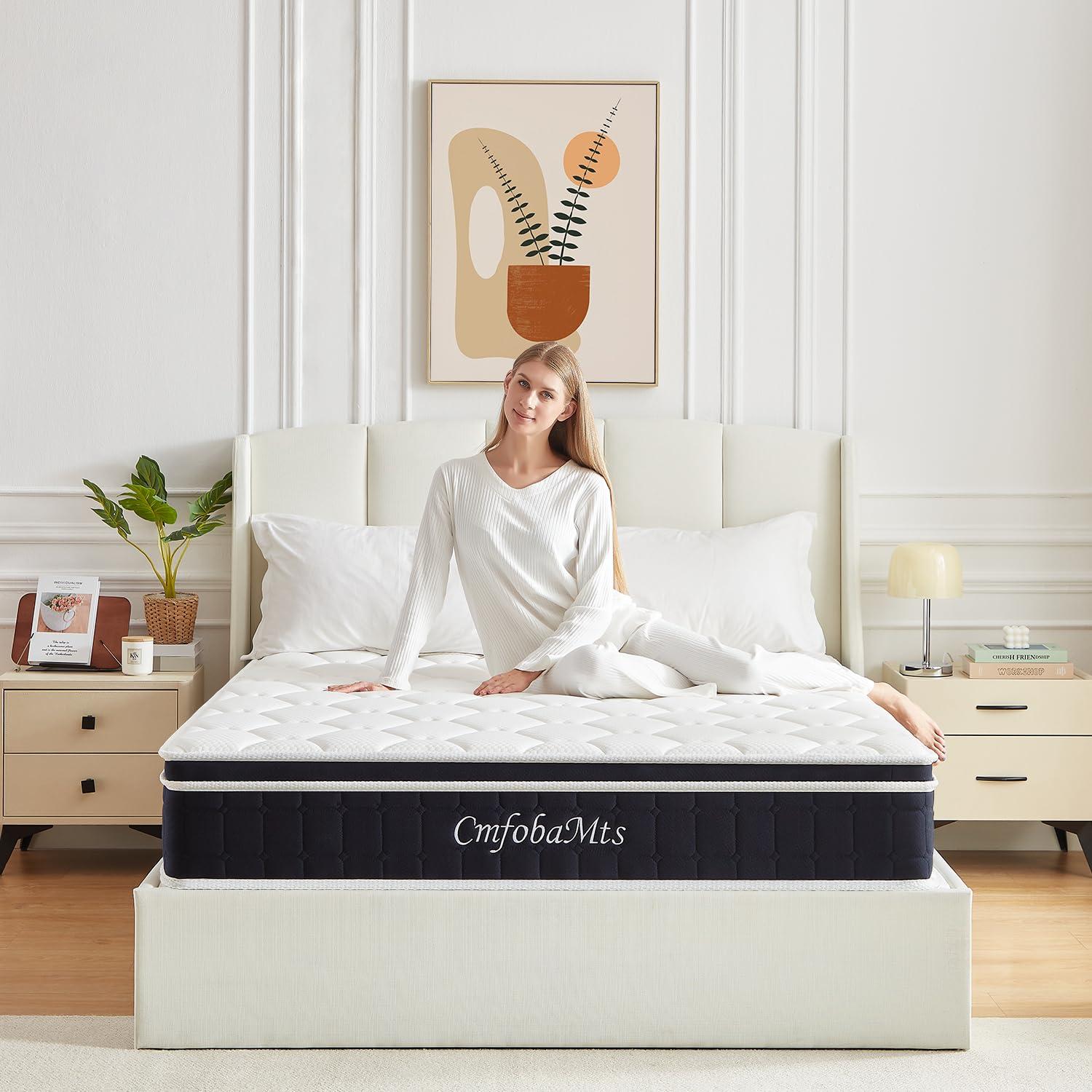 CMFOBAMTS 8 Inch Twin Mattress, Memory Foam Hybrid Mattress in a Box with Independent Spring for Motion Isolation and Pressure Relief, Comfortable Medium Firm - Image 9