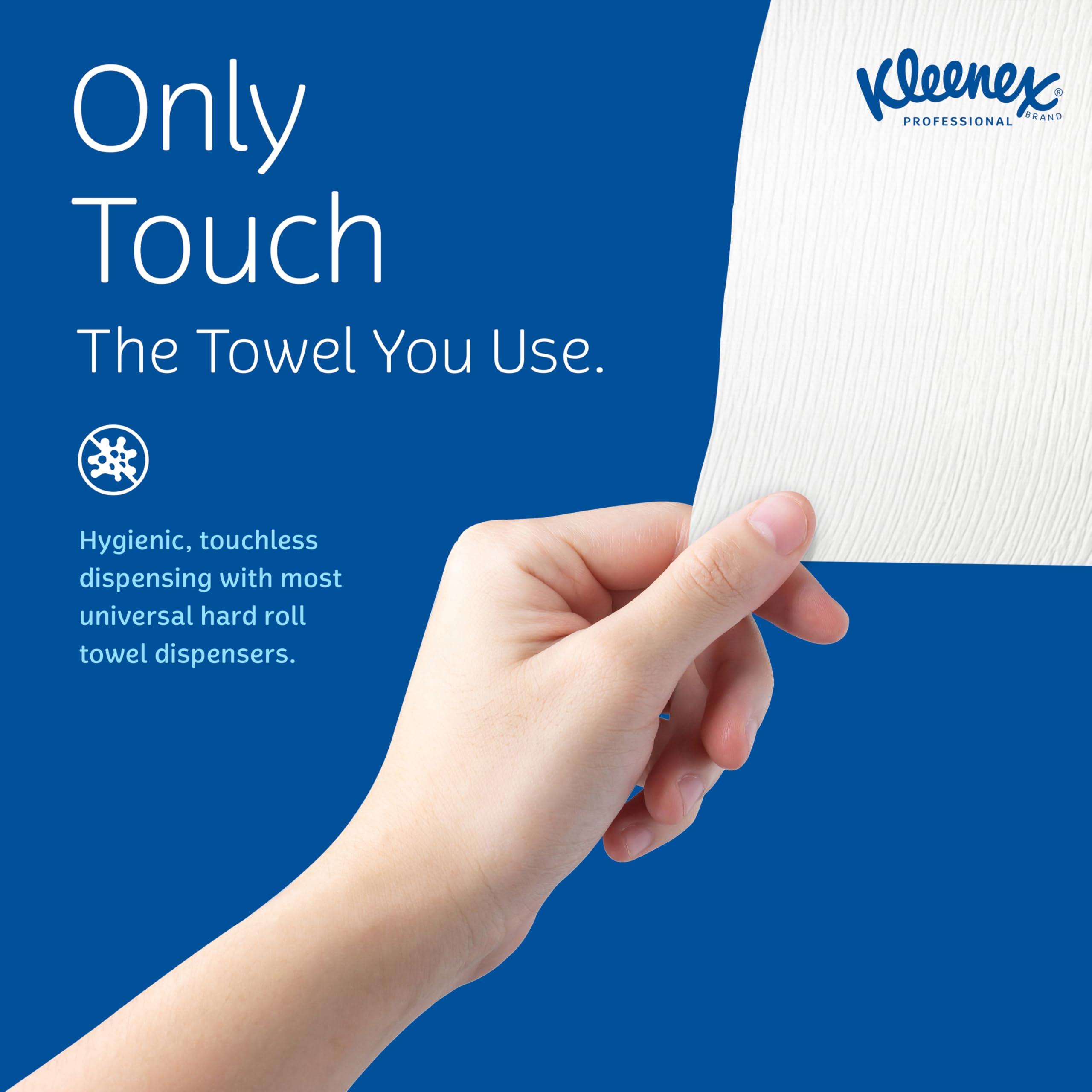 Kleenex Professional Universal Hard Roll Paper Towels, Bulk (01080), 1.5" Core, Premium Absorbency Pockets, White (12 Rolls at 425' Each, 5,100'/Case) - Image 8