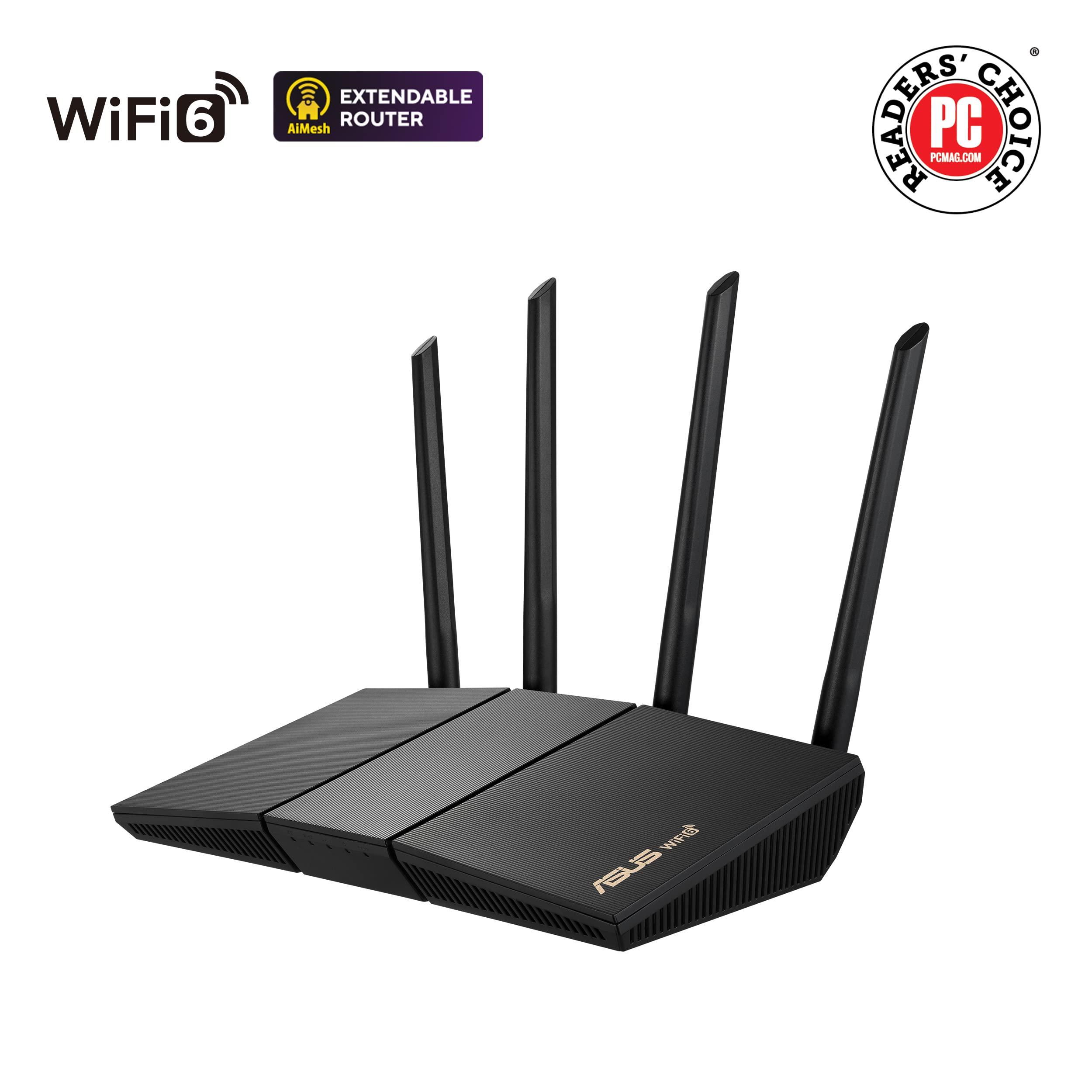 ASUS AX3000 WiFi 6 Router (RT-AX57) - Dual Band Gigabit Wireless Internet Router, Gaming & Streaming, AiMesh Compatible, Included Lifetime Internet Security, Parental Control, MU-MIMO, OFDMA - Image 3