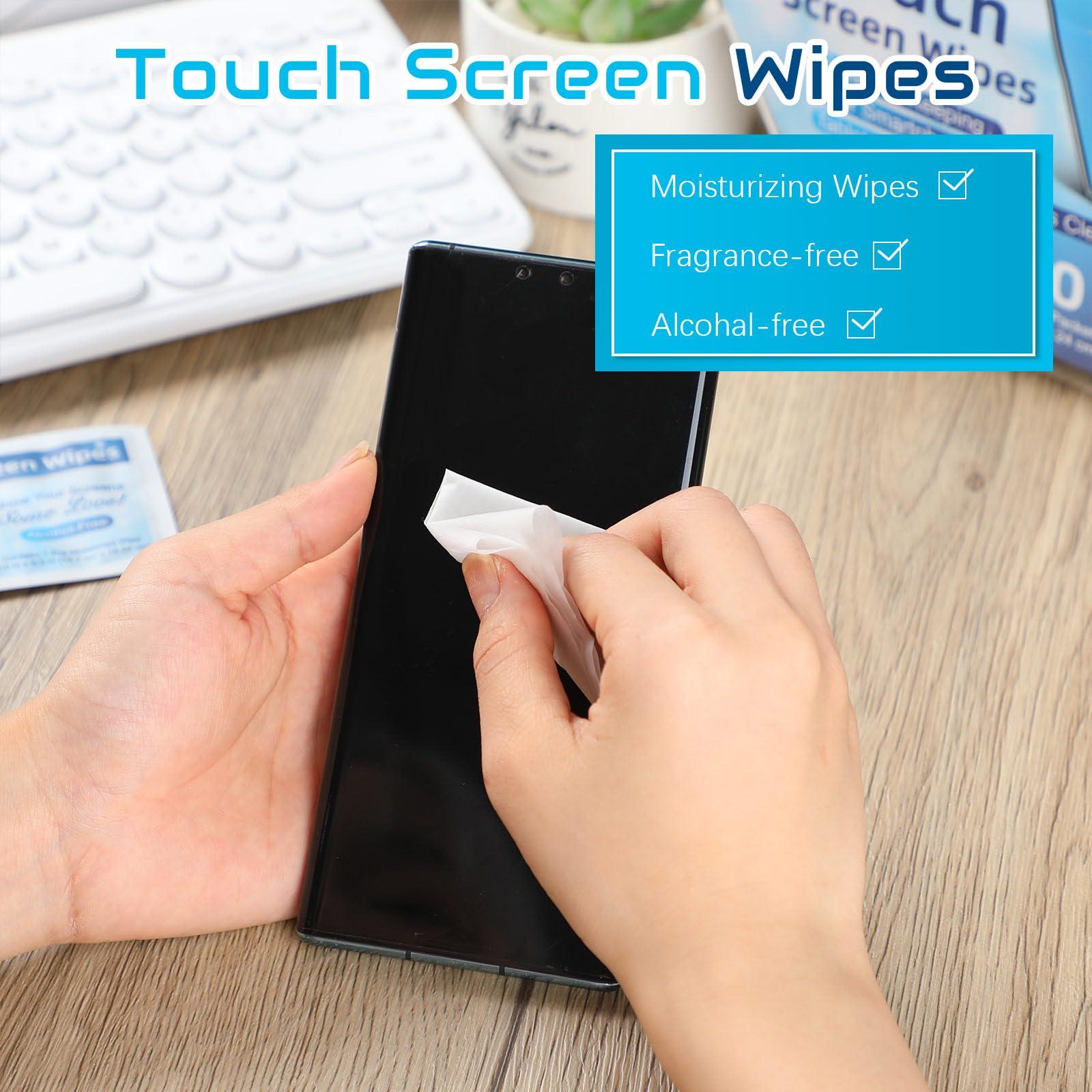 Willinglong 200 Pack Touch Screen Wipes Pre Moistened Lens Wipes Individually Electronic Screen Wipes for Monitors with 1 Clear Plastic Bottle 2 Bucket Labels for Glasses Computer Smartphone Screens - Image 5