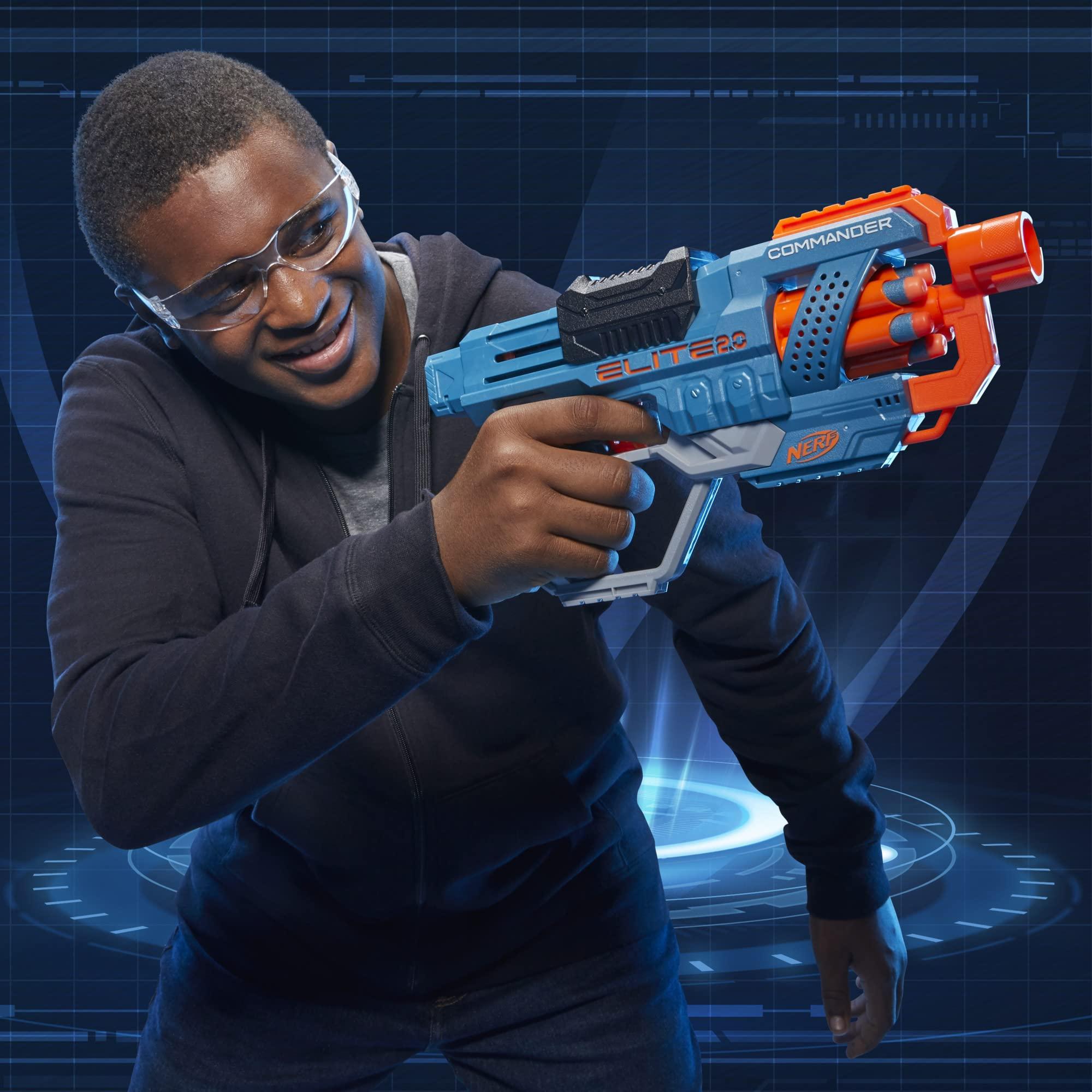NERF Elite 2.0 Commander RD-6 Dart Blaster, 12 Darts, 6-Dart Rotating Drum, Outdoor Toys, Ages 8 and Up - Image 4