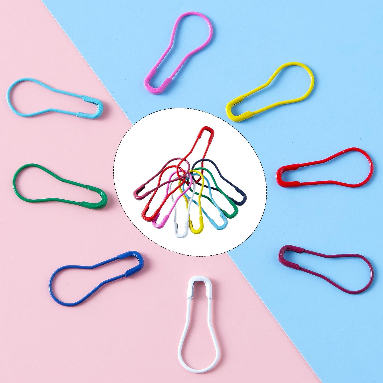 HNMZDS 200 Pieces Safety Bulb Pins,Mixed Colors Bulb Pin Gourd Safety Pin Metal Calabash Clothing Tag Pins for Knitting and DIY Project Craft Project, Home Accessories - Image 3