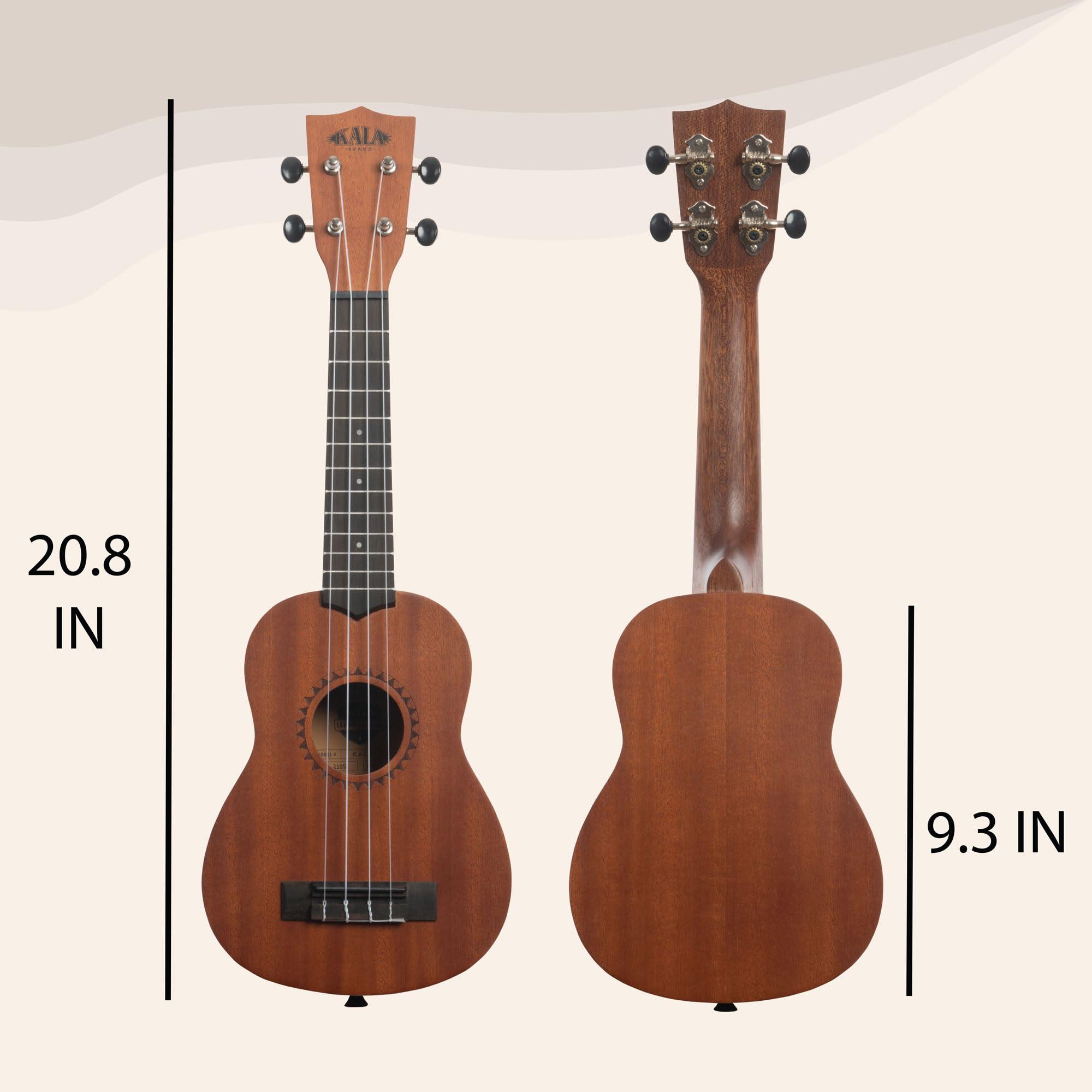 Kala Learn To Play Soprano Ukulele Starter Kit KALA-LTP-S – Natural Mahogany Finish, Complete Beginner Starter Kit with Tuner, Instructional Booklet, and Aquila Strings - Image 5