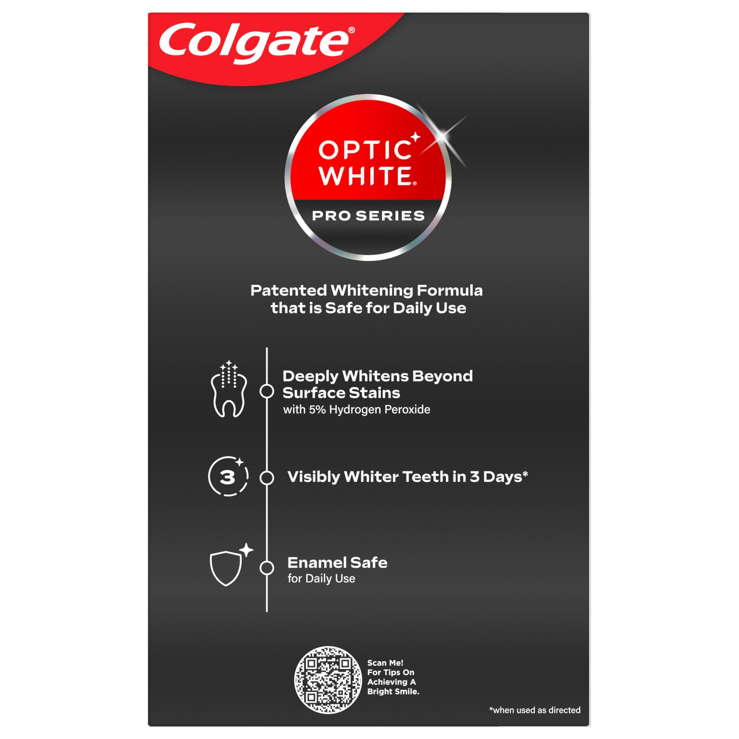 Colgate Optic White Pro Series Whitening Toothpaste with 5% Hydrogen Peroxide, Stain Prevention, 3 oz Tube, 2 Pack - Image 7