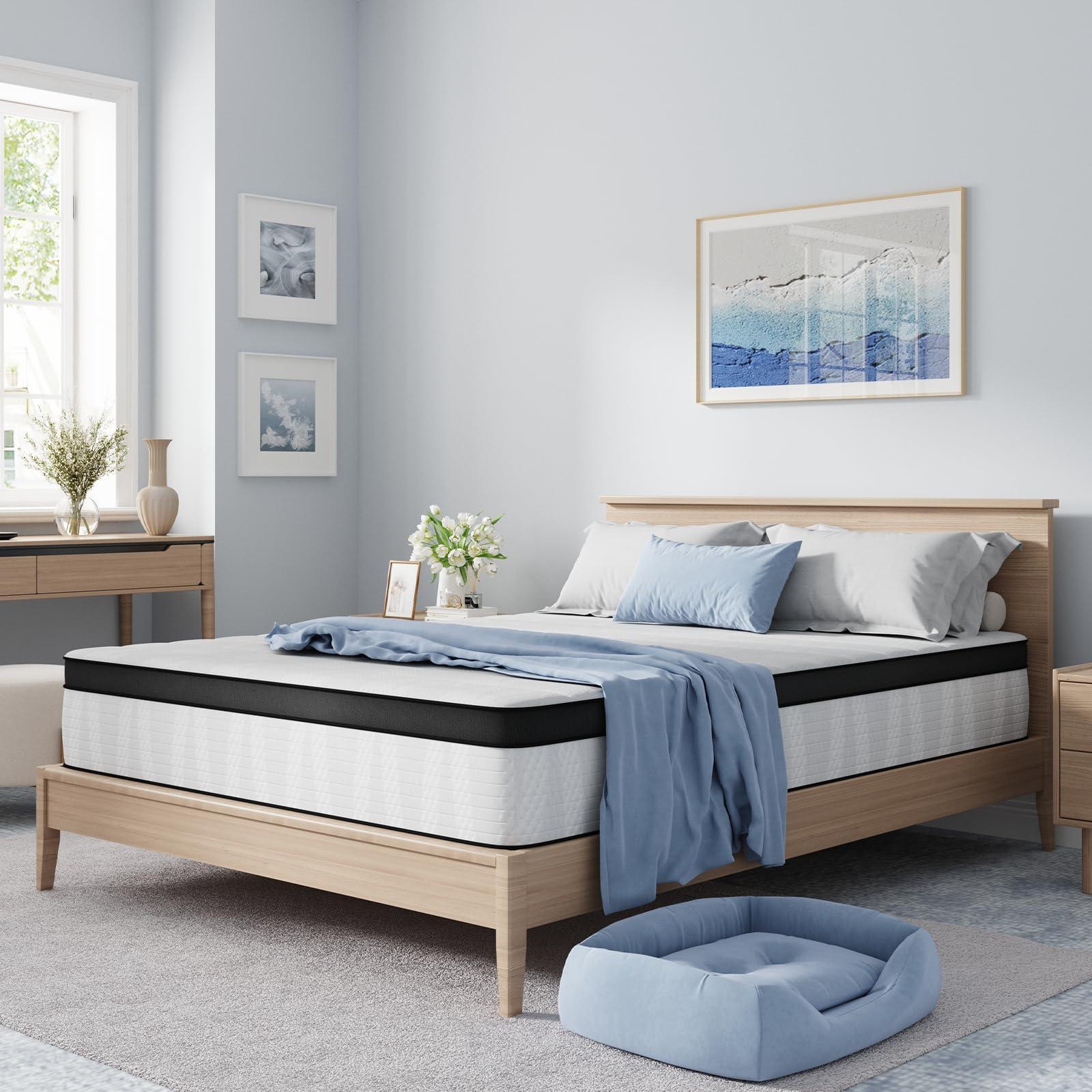 Avenco Queen Mattress, 12 Inch Medium Firm Queen Size Mattress in a Box, Hybrid Mattresses with Smarts™ Coil Pocket Springs for Motion Isolation, Strong Edge Support, CertiPUR-US Certified - Image 8