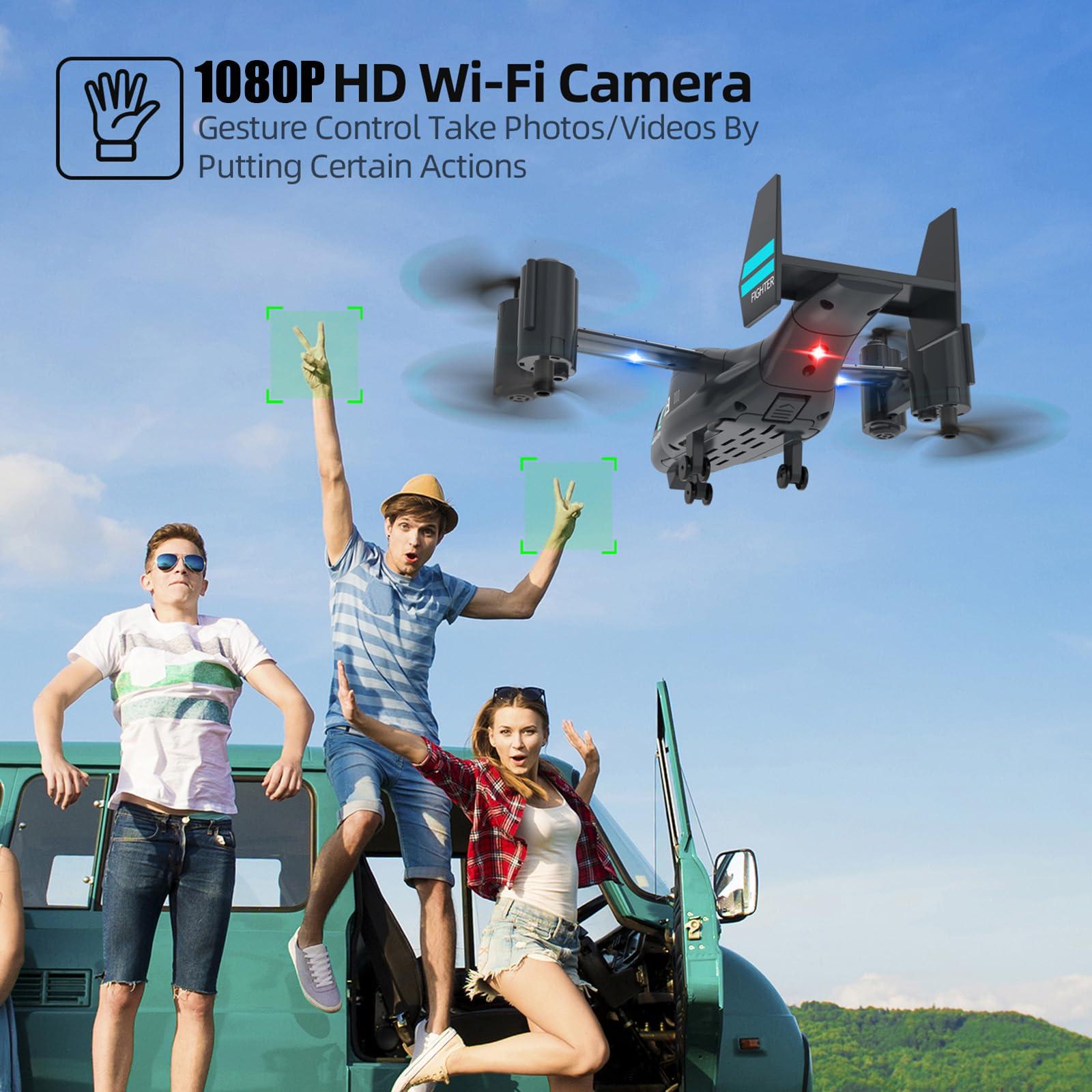 Helicopter Remote Control, LM19 Ospery Military RC Helicopter with Live Camera for Military Fans, Flying and Land Gliding Mode, One Key take Off/Landing, Remote Control Helicopter for Boys 12-15 - Image 4