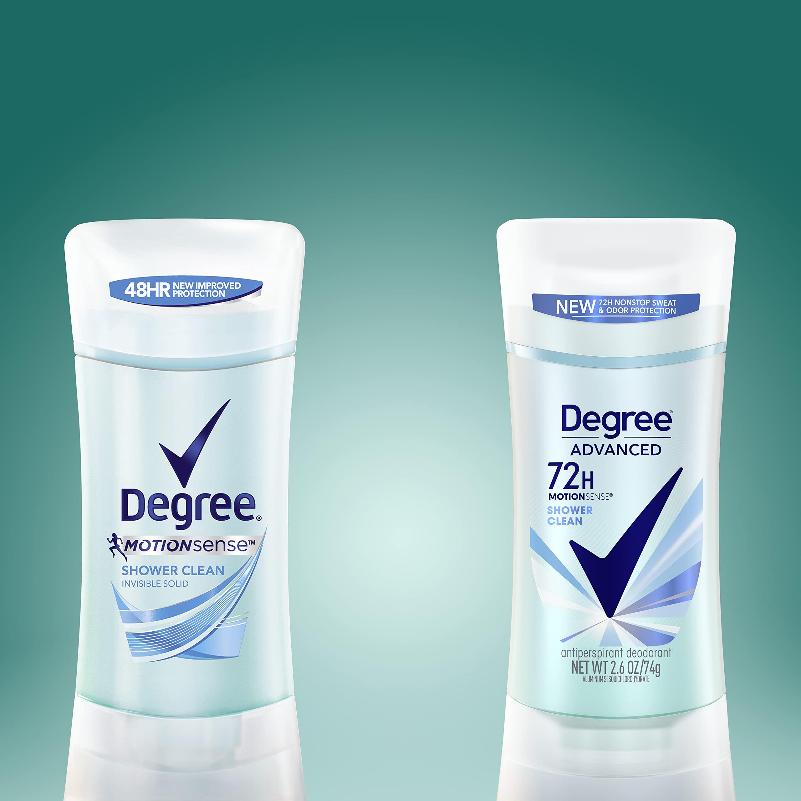 Degree Advanced Antiperspirant Deodorant 4 count 72-Hour Sweat & Odor Protection Shower Clean Antiperspirant for Women with MotionSense Technology 2.6 oz - Image 10