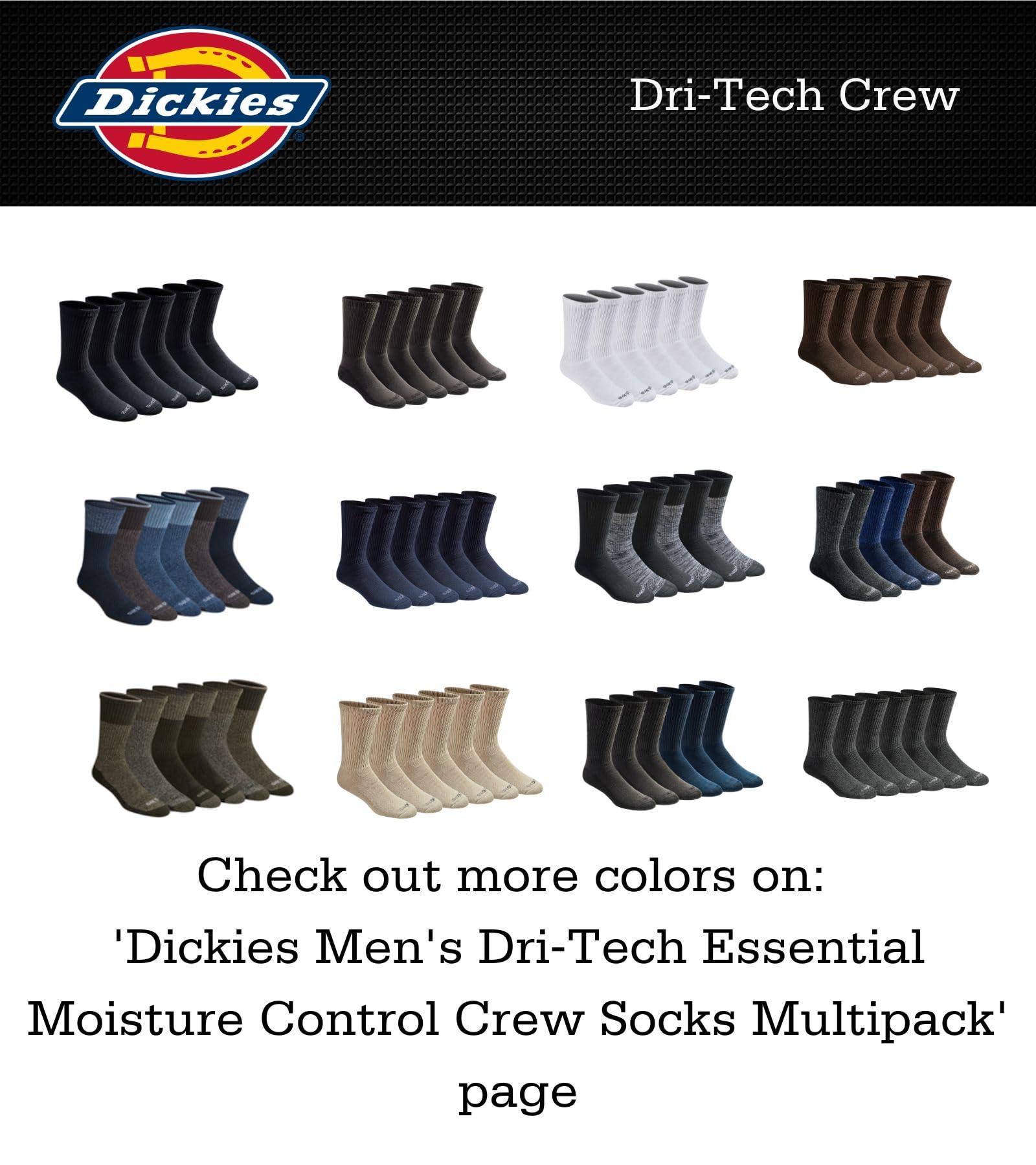Dickies Men's Dri-Tech Original Moisture Control Crew Socks, Available in M-XXL (6, 12, 18 Pairs) - Image 3