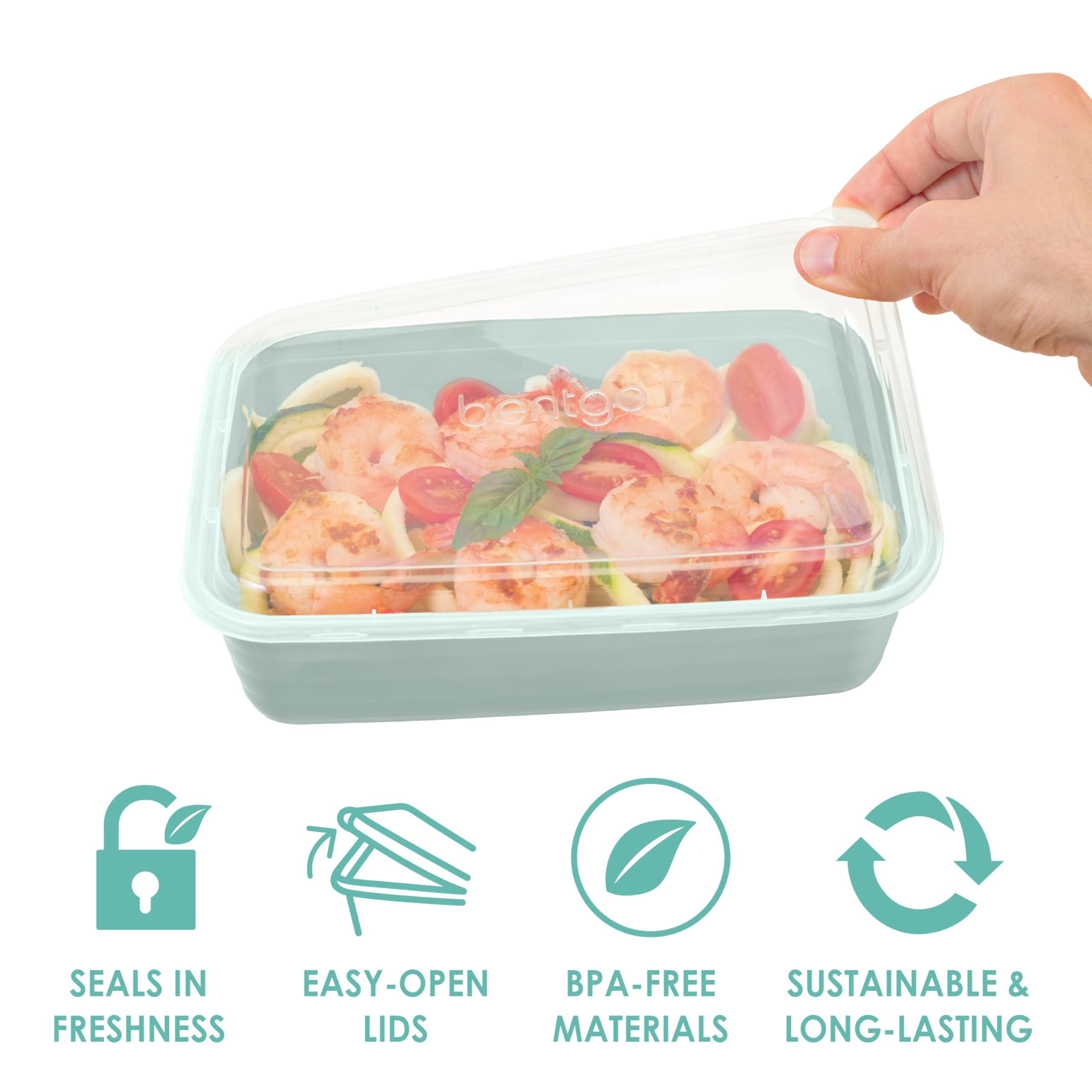 Bentgo 20-Piece Lightweight, Durable, Reusable BPA-Free 1-Compartment Containers - Microwave, Freezer, Dishwasher Safe - Mint - Image 5