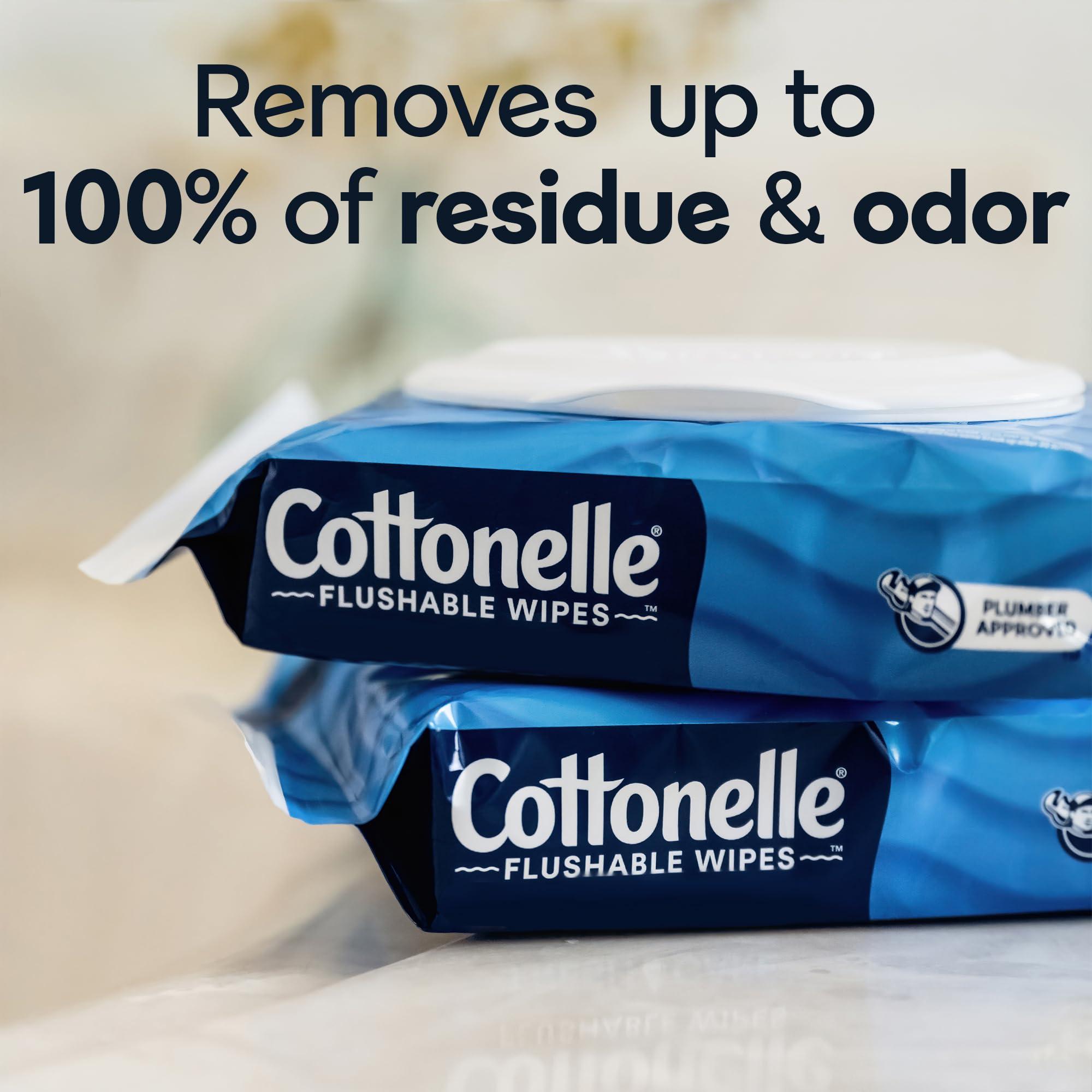 Cottonelle Fresh Feel Flushable Wet Wipes, Adult Wet Wipes, 8 Flip-Top Packs, 42 Wipes Per Pack (336 Total Wipes), Packaging May Vary - Image 3