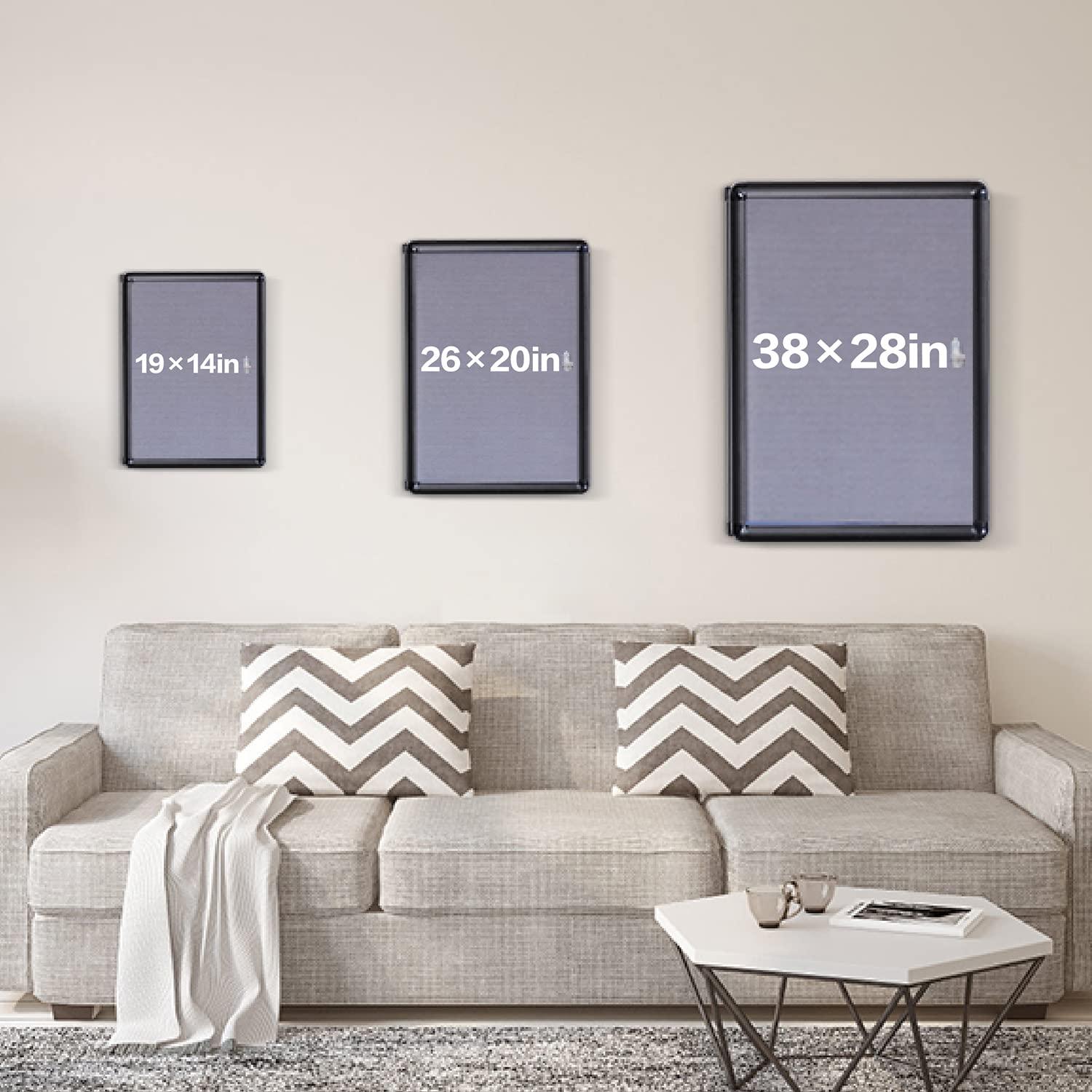 Enclosed Changeable Letter Board Sign 38x28 in, Message Board with Locking Door -Ideal for Office, School, Store, Community Center, Wall Mount, Aluminum Frame, Grey - Image 2