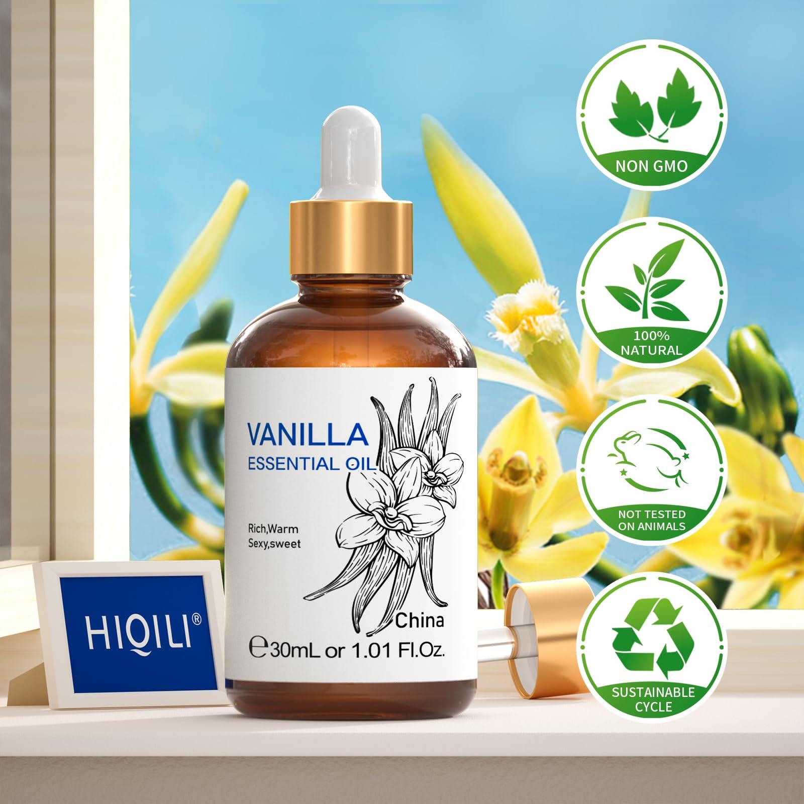 HIQILI 1 Fl Oz Vanilla Essential Oil, Undiluted Natural Strong Fragrance Add in Skin Perfume, Unscented Lotion, Candle Soap Making Scent, Relax at Home with Diffuse Warm Sweet Aroma - Image 8