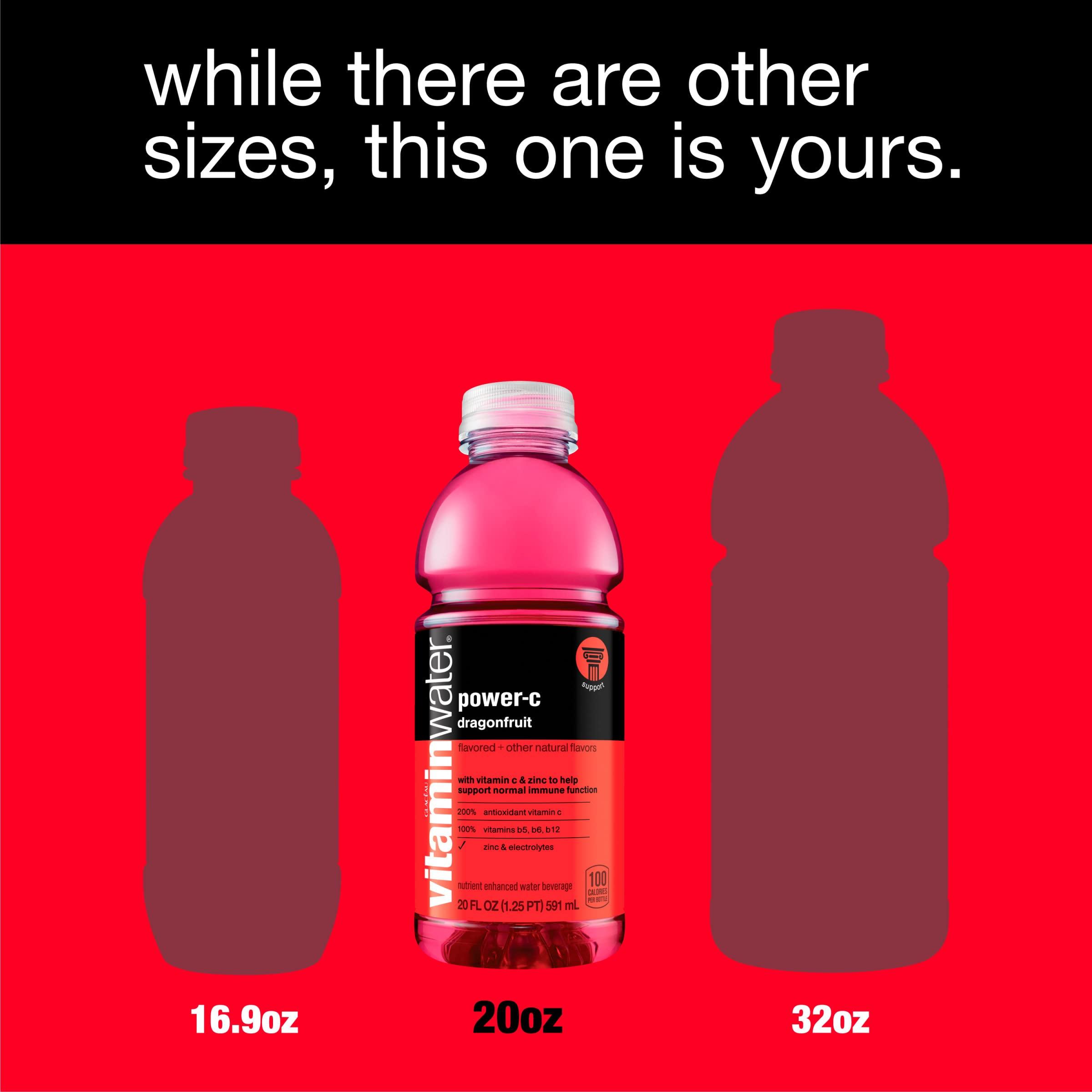 vitaminwater power-c electrolyte enhanced water w/vitamins, dragonfruit drinks, 20 fl oz, 12 Pack - Image 5
