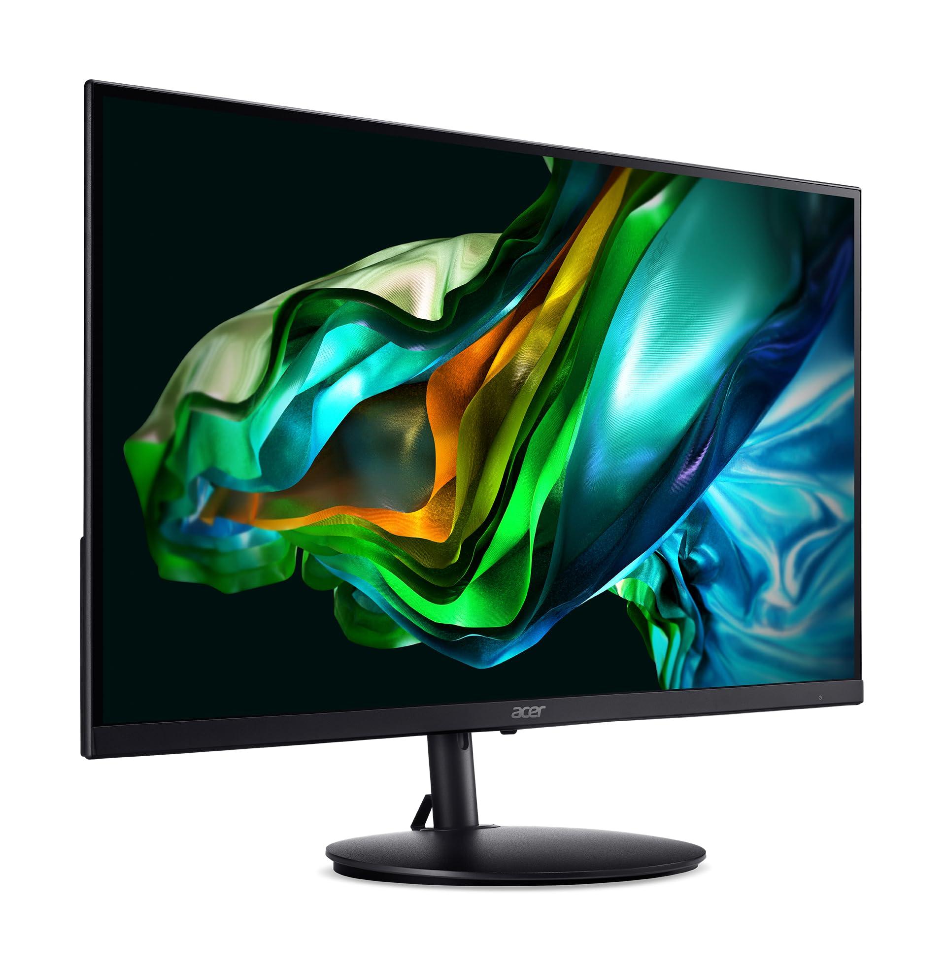 Acer SH242Y Ebmihx 23.8" FHD 1920x1080 Home Office Ultra-Thin IPS Computer Monitor AMD FreeSync 100Hz Zero Frame Height/Swivel/Tilt Adjustable Stand Built-in Speakers HDMI 1.4 & VGA Port - Image 11