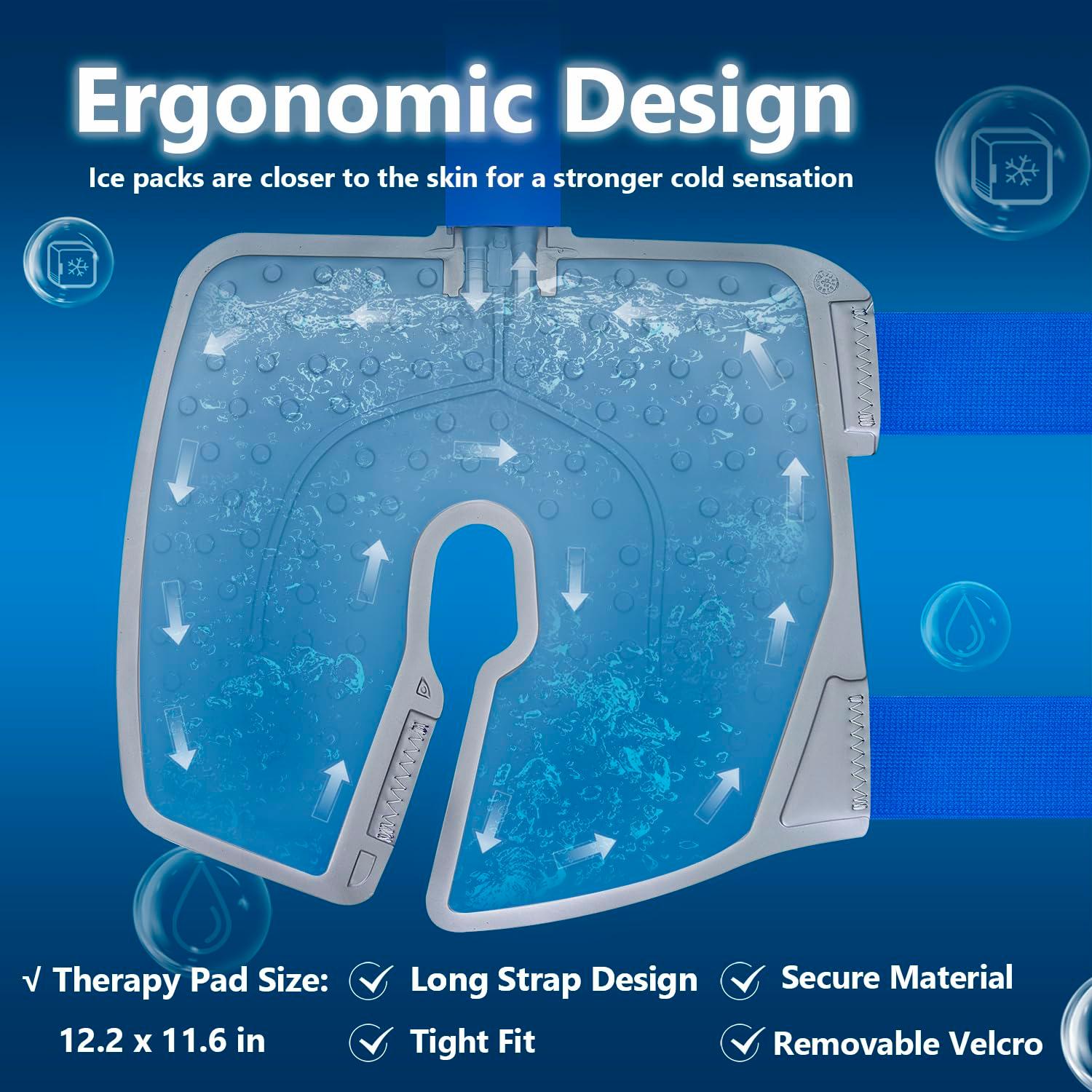 Inmoredo Cold Therapy Machine, Programable Ice Therapy Machine, for Knee Replacement, Post-Surgery Recovery, ACL, Pain Relief, for Sports Injuries, Sprains, Reduce Swelling, Knee Pad - Image 4