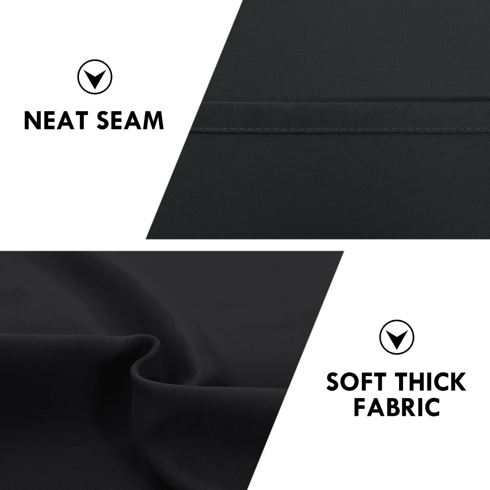DWCN Blackout Curtains – Thermal Insulated, Energy Saving & Noise Reducing Bedroom and Living Room Curtains, Black, W 42x L 63 Inch, Set of 2 Rod Pocket Curtain Panels - Image 7