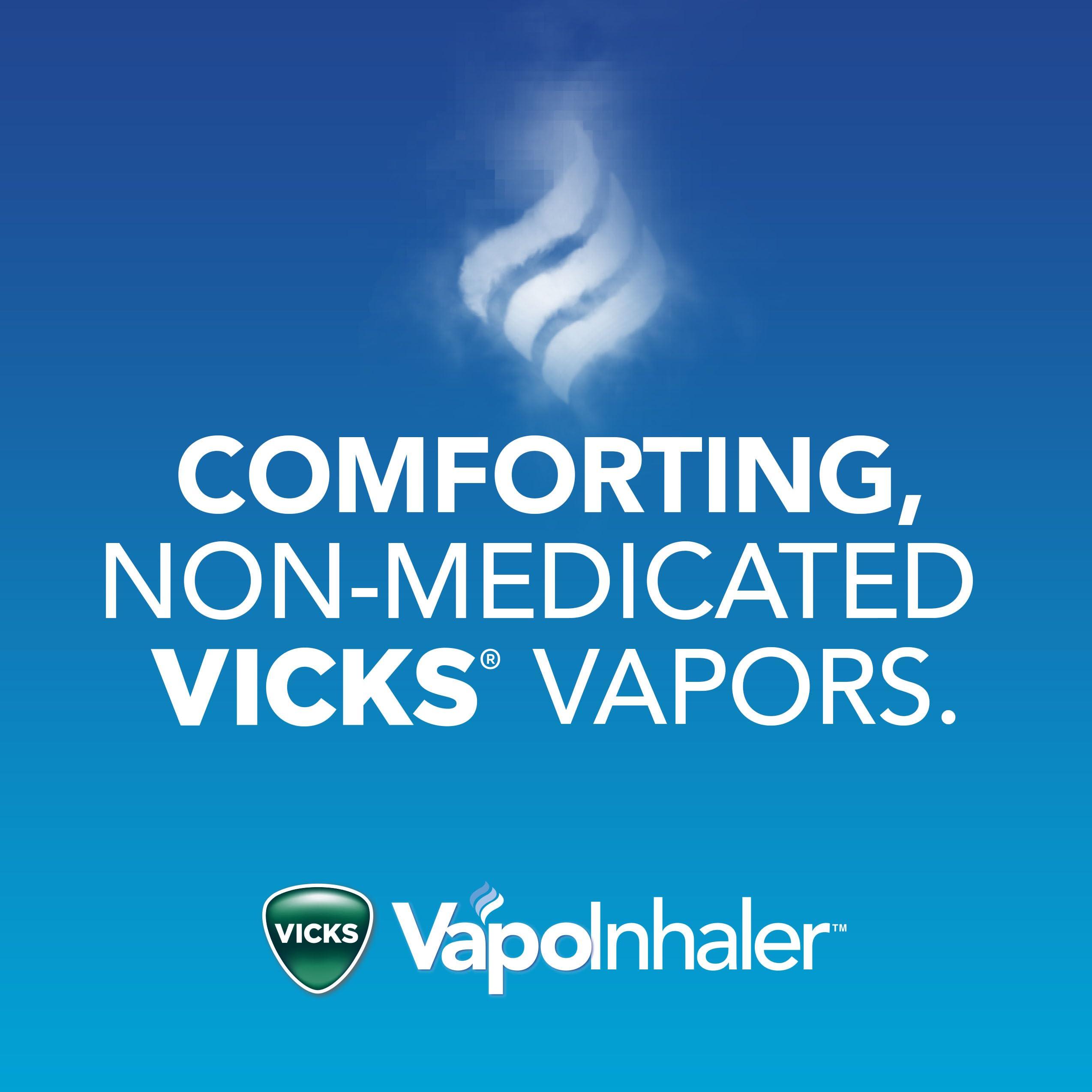 Vicks VapoInhaler, On-the-Go Portable Nasal Inhaler, Non-Medicated, With Refreshing Vicks Vapors, Menthol Scent , 2 Scented Sticks - Image 2