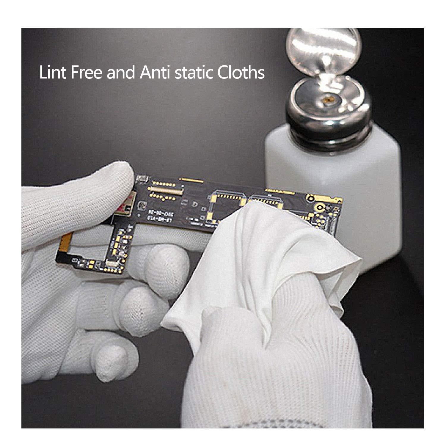 AAWipes Cleanroom Cloth Wipes 9"x9" (Bag of 150 Pcs) Double Knit 100% Polyester Wipers Lint Free Cloths with Ultra-fine Filaments, Laser Sealed Edge, Class 100 Cloths, Ultra-soft Wipes CP14009 - Image 3
