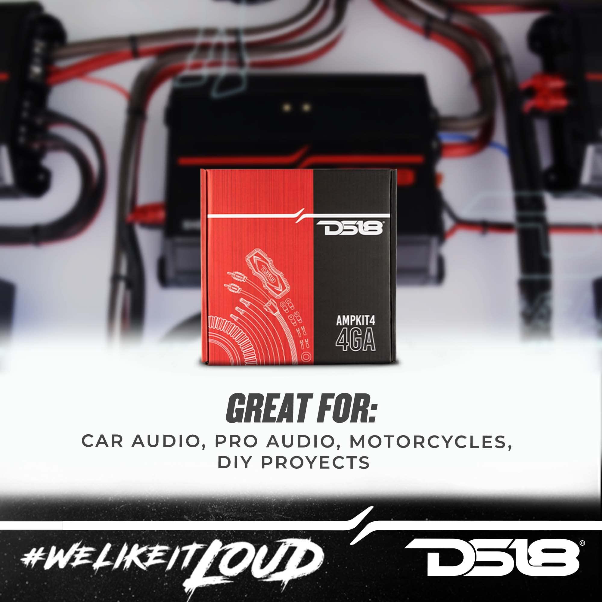 DS18 AMPKIT4 4 Gauge Amp Installation Wiring Kit - Amplifier Installation Kit 4 GA - A Car Amplifier Wiring Kit Simplifies Wire Connections and Delivers Power to Your Radio, Subwoofers, and Speakers - Image 5