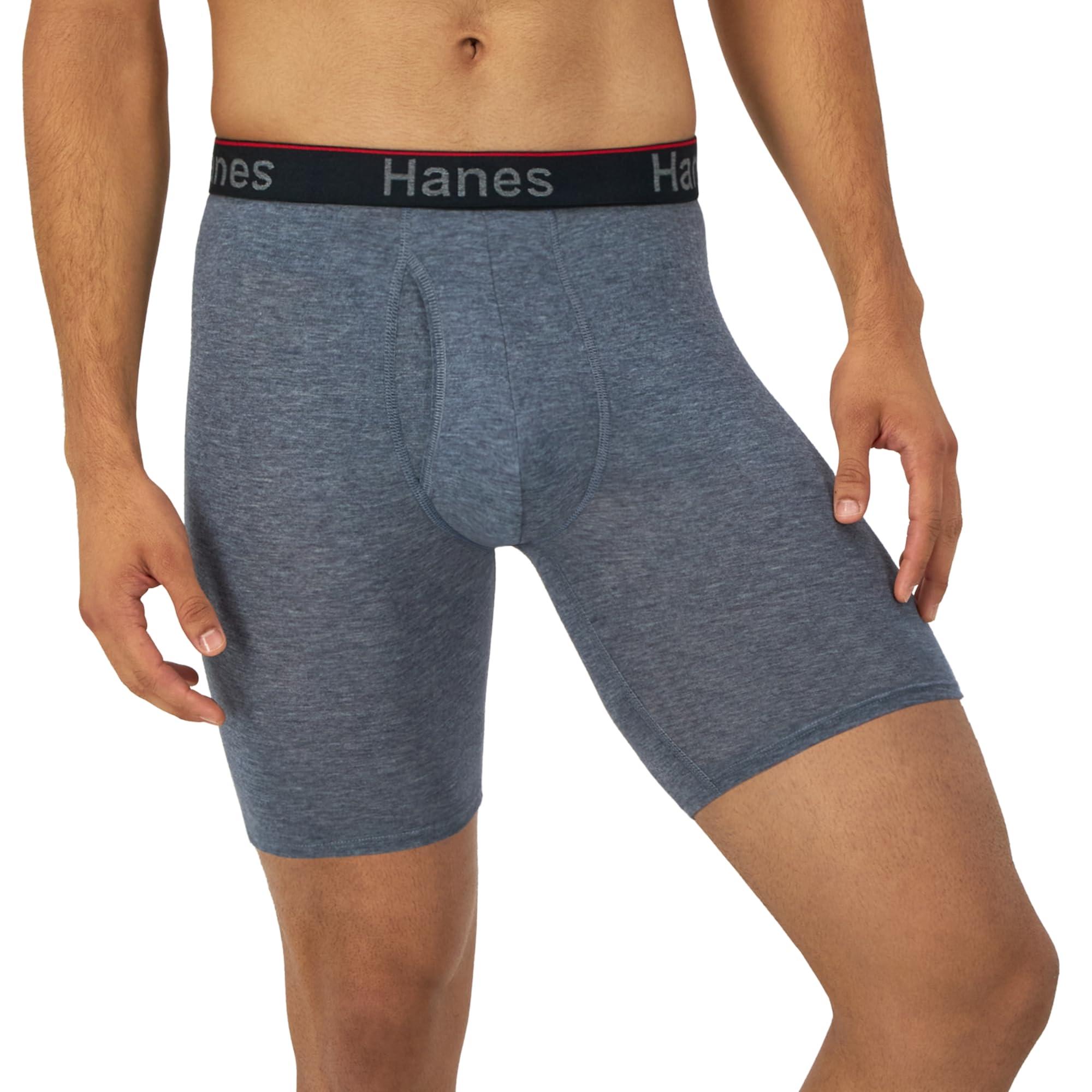 Hanes Total Support Pouch Men's Boxer Brief Underwear, Anti-Chafing, Moisture-Wicking Odor Control, 3-Pack (Reg or Long Leg) - Image 2