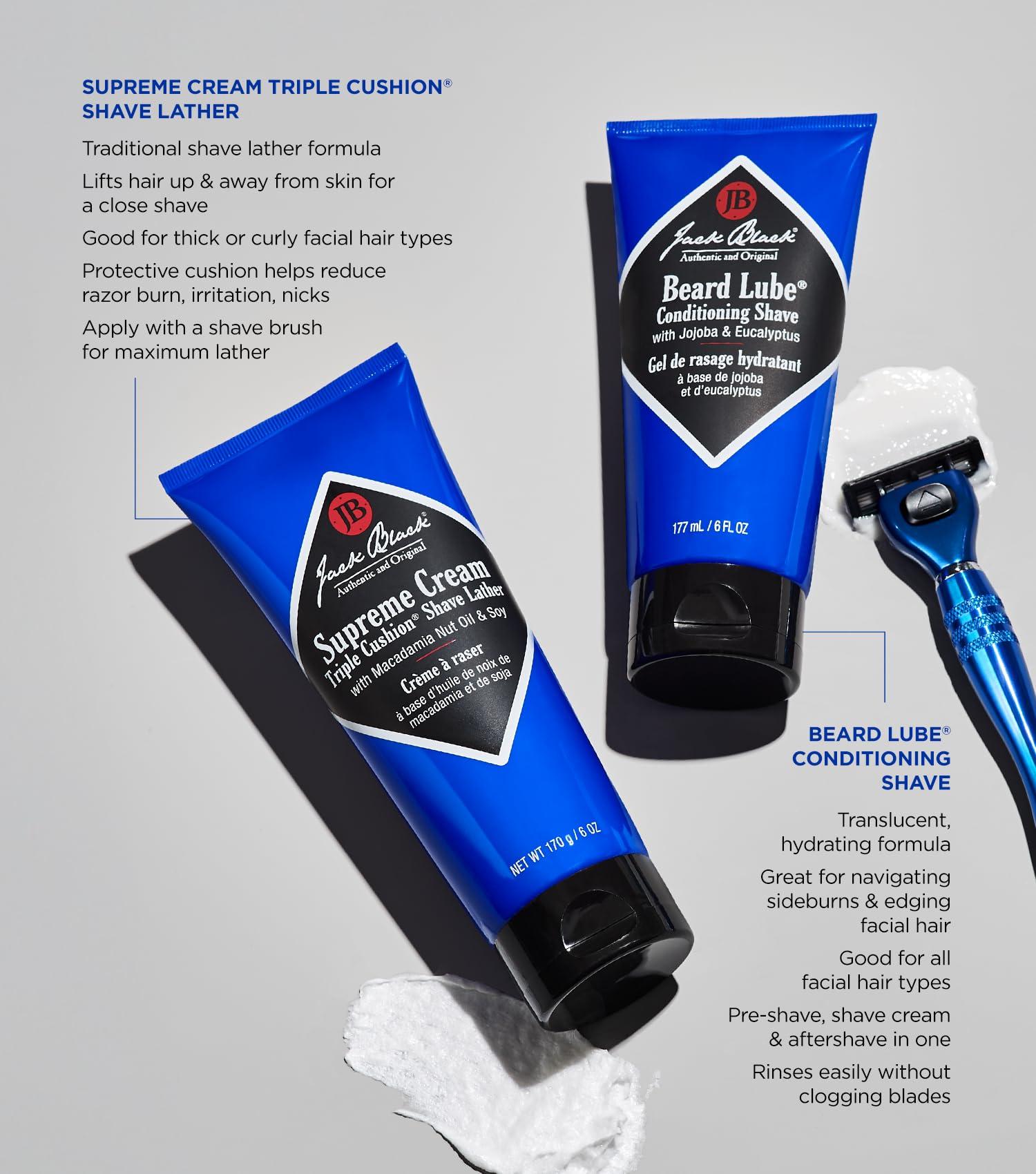 Jack Black Supreme Cream Triple Cushion Shave Lather - Shaving Cream Mens, Shave Cream for Men, Jack Black Shaving Cream for Men, Shaving Lather, Mens Shaving Cream, Jack Black Shave Cream - Image 4