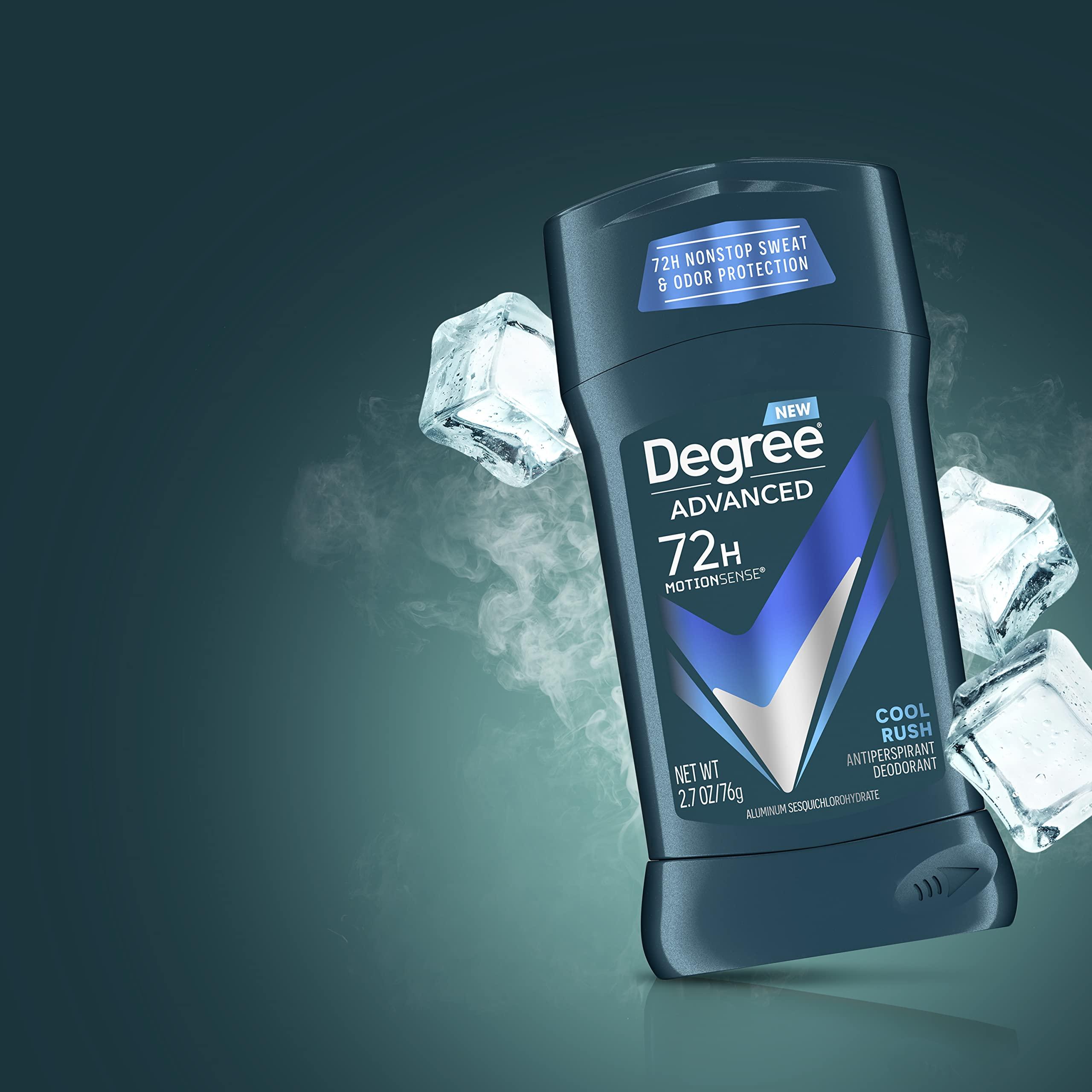 Degree Men Advanced Protection Antiperspirant Deodorant Cool Rush 4 count 72-Hour Sweat and Odor Protection Antiperspirant For Men With MotionSense Technology 2.7 oz - Image 16