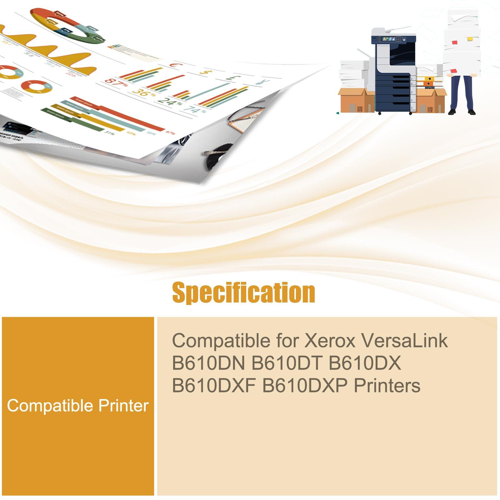 106R03944 Toner Cartridges Compatible for Xerox VersaLink B610DN B610DT B610DX B610DXF B610DXP Printers, High Yield 56700 Pages (Black) - Image 2