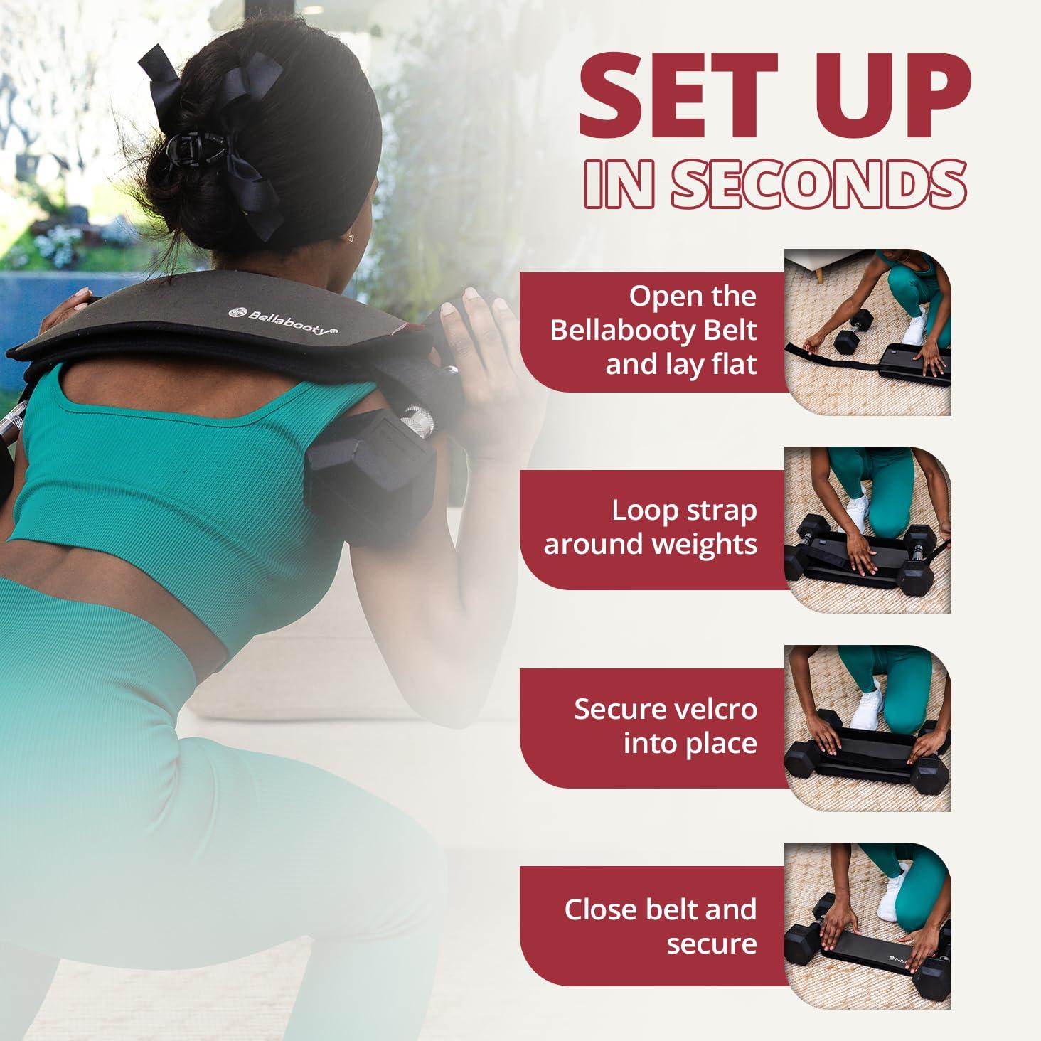 Bellabooty OG Belt - Bellabooty Exercise Hip Thrust Belt – For Dumbbells, Kettlebells, and Plates – Slip-Resistant Padding for Hip Protection – Perfect for Gym, Home, and On-the-Go Workouts - Image 8