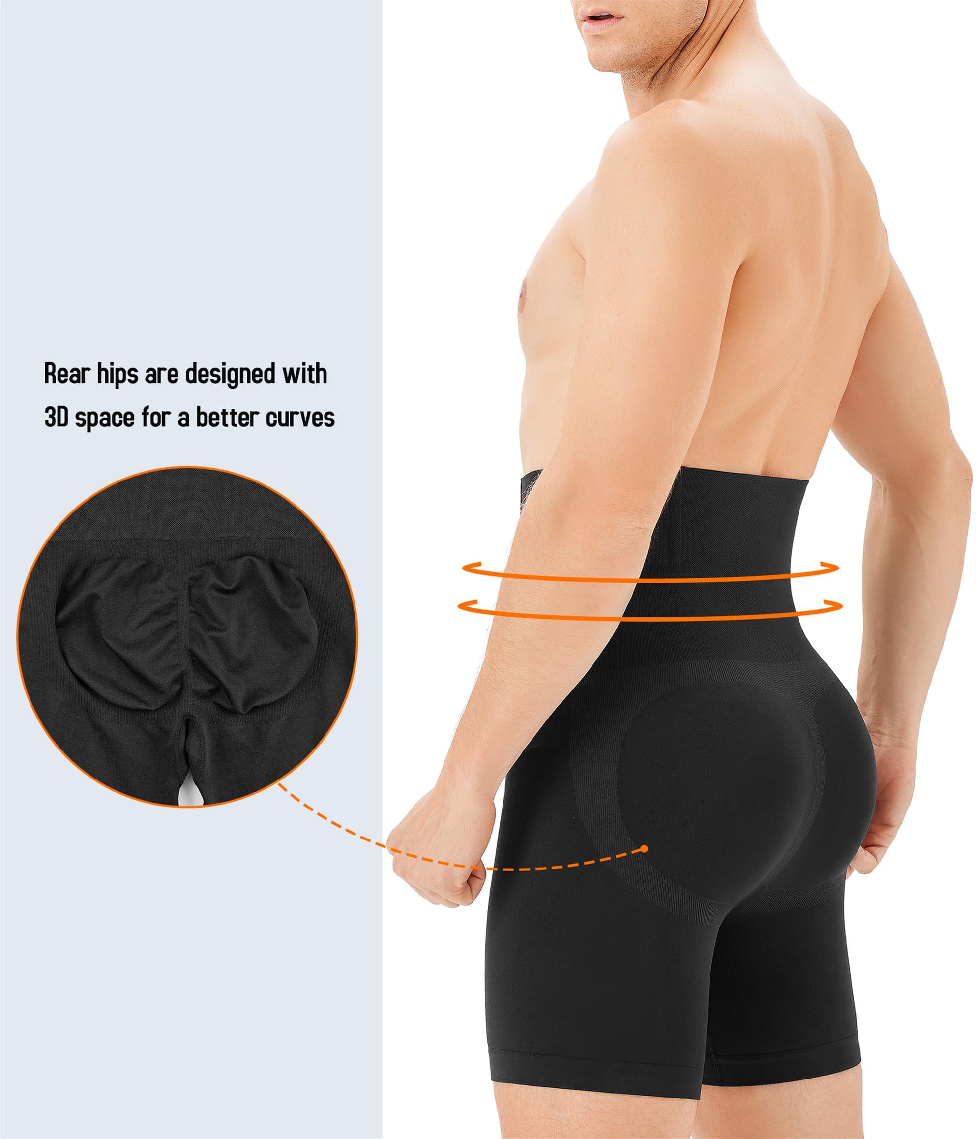TAILONG Mens Shapewear Tummy Control Underwear Compression Shorts Slimming Body Shaper Leg Boxer Briefs - Image 2