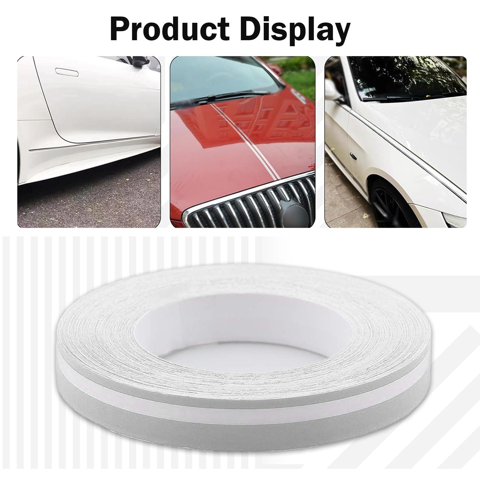 Merdege Pack of 2 Car Pinstripe Tape, Waistline Body Sticker, 32.1Ft x 0.4In Personalized DIY External Decals, Universal for Most Car Trim Accessories (Plating Silver) - Image 6